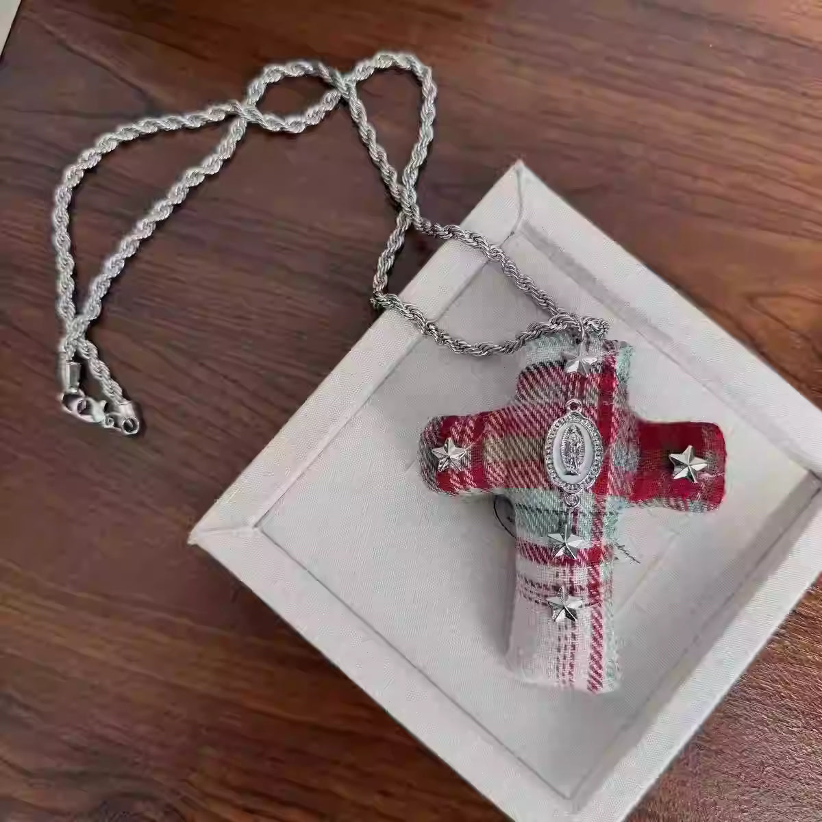 Patchwork Cross Necklace
