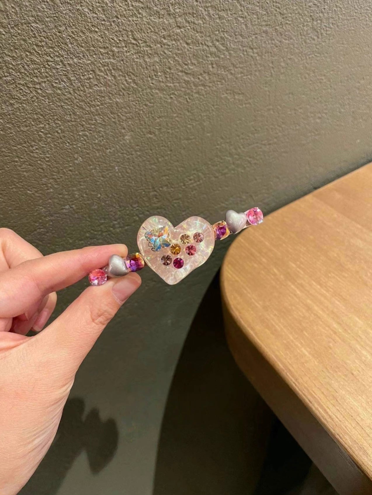 Gem Kissed Heart Hair Clip