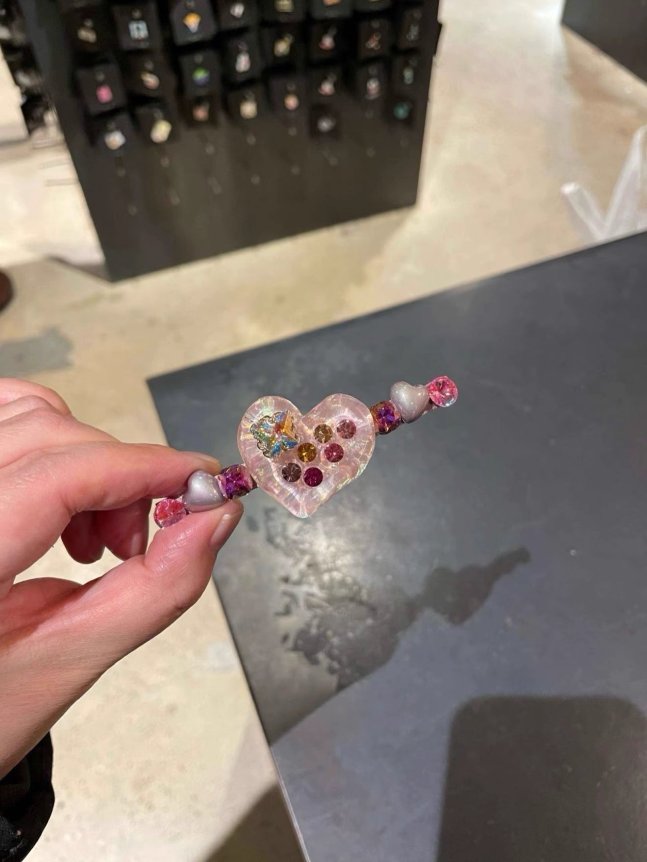 Gem Kissed Heart Hair Clip