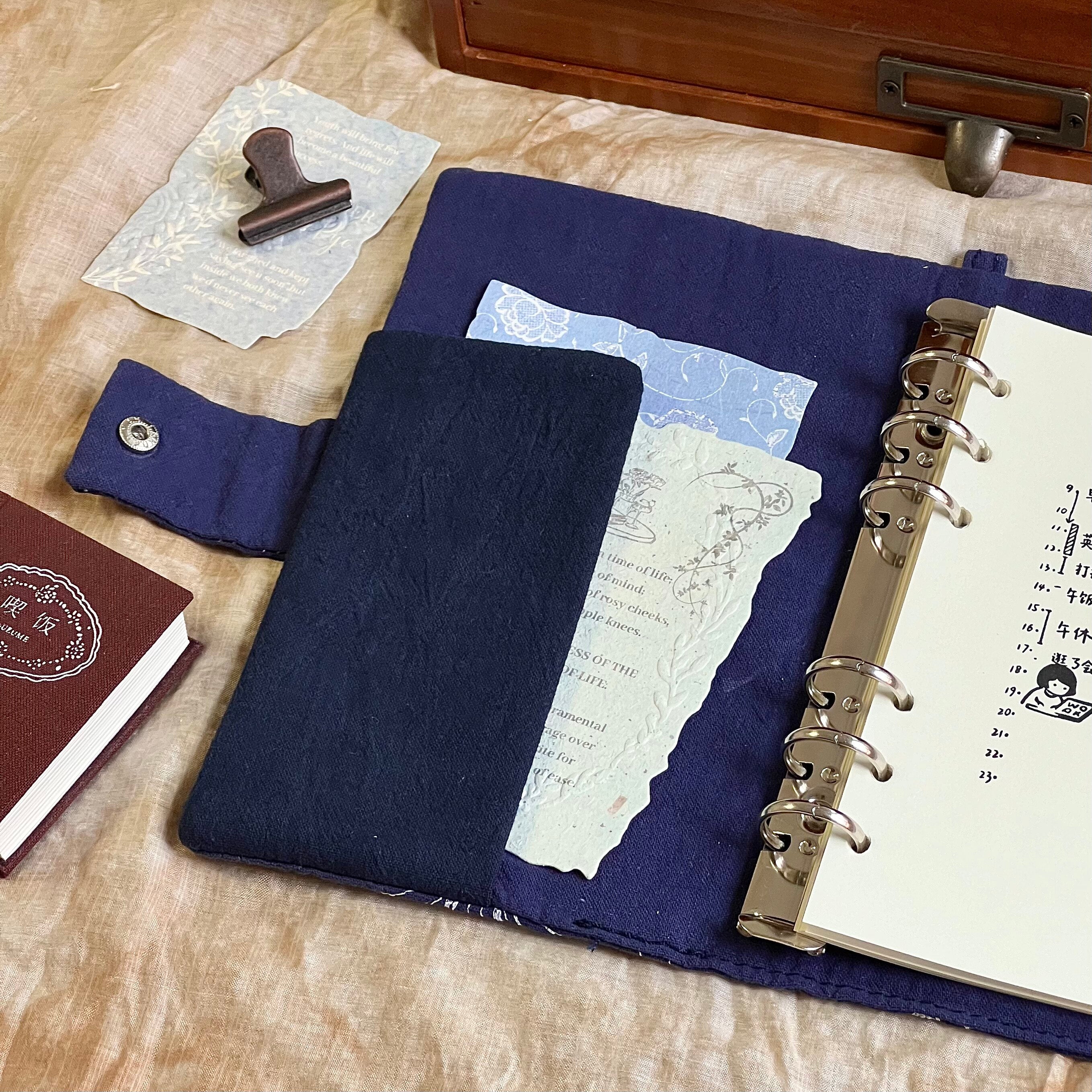 Midnight Iris A6 Binder with Refill Pages