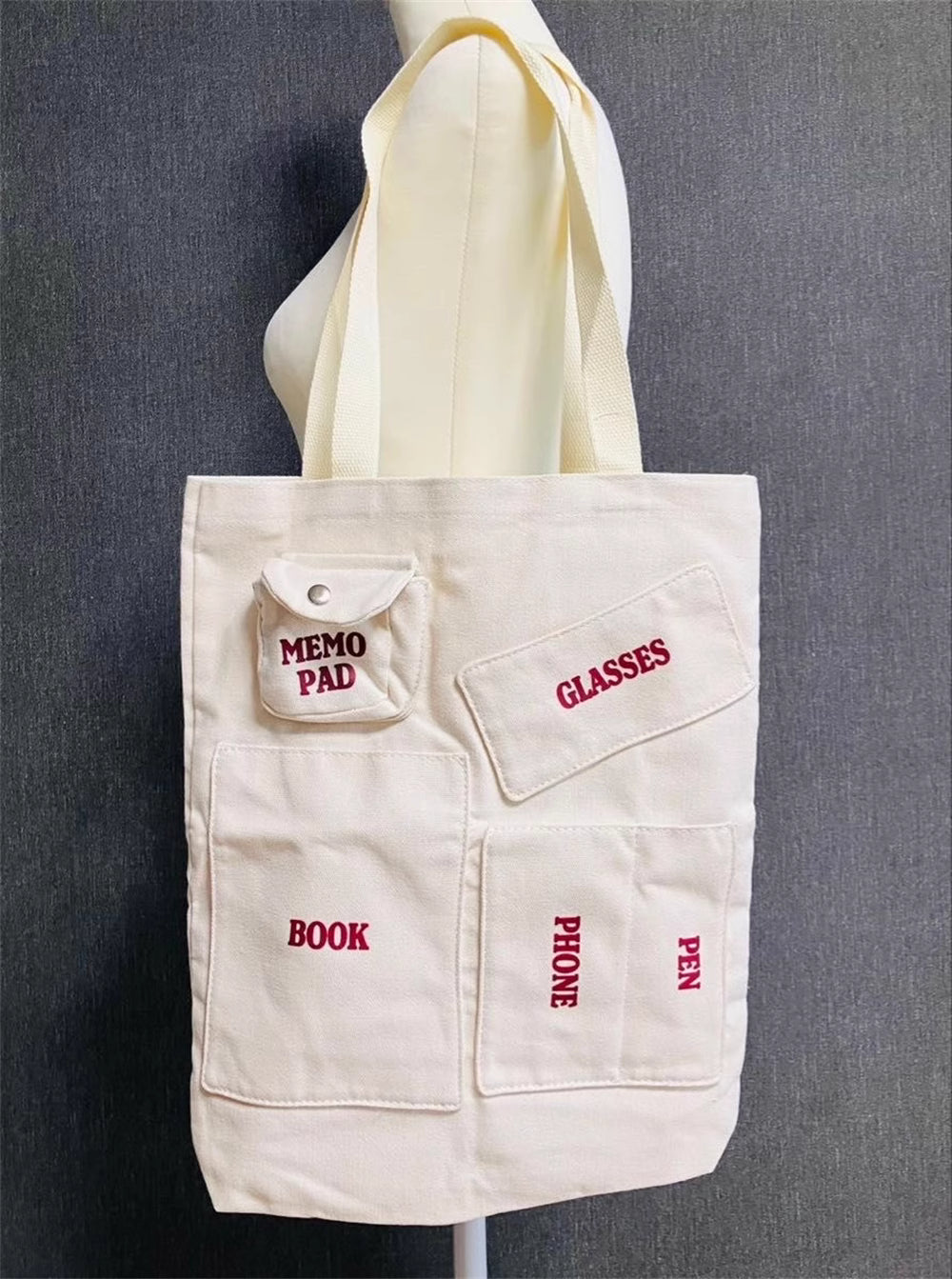 BEAMS BOY Vintage Pocket Canvas Tote
