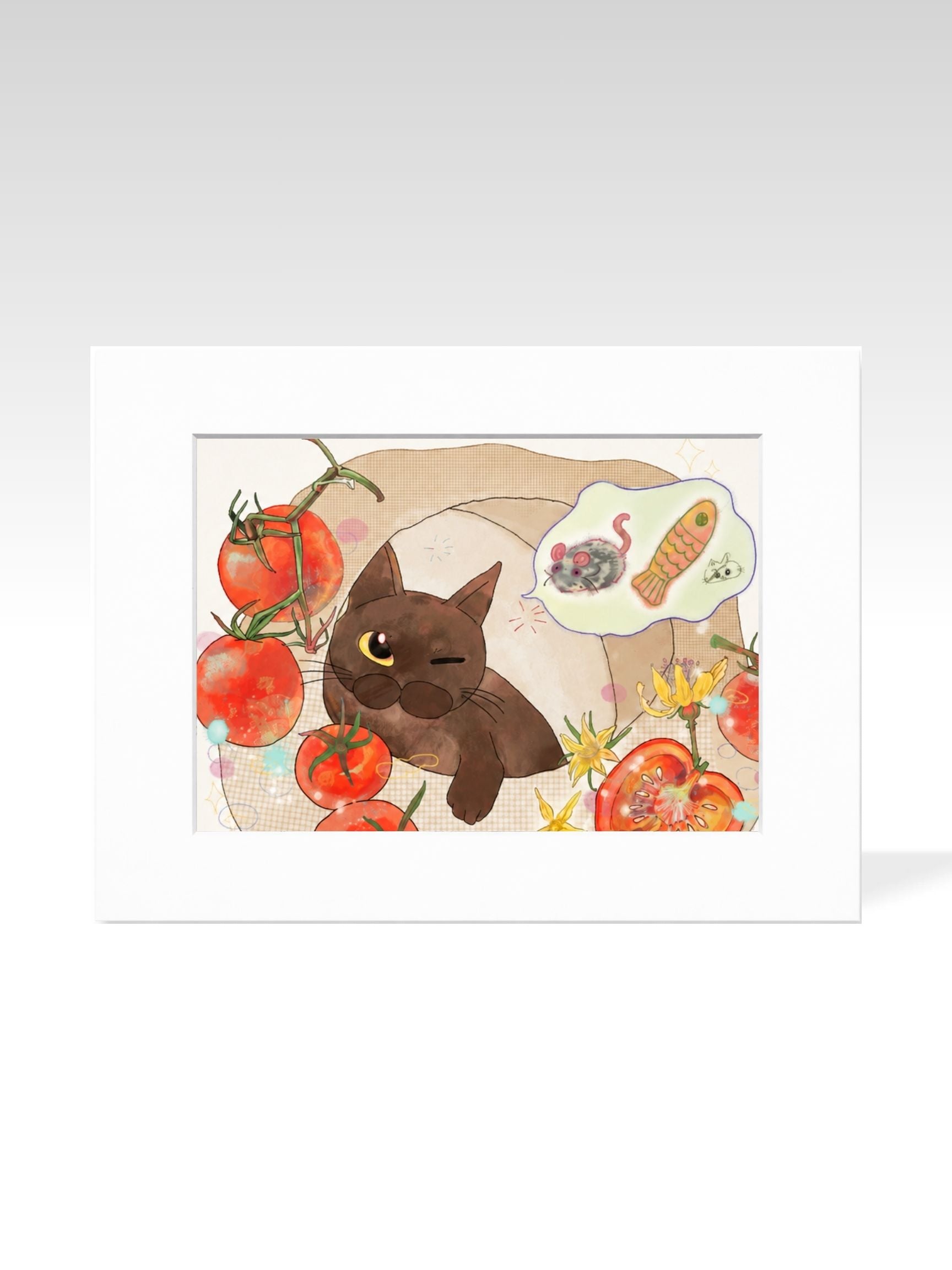 xizi my cat loves tomato giclee