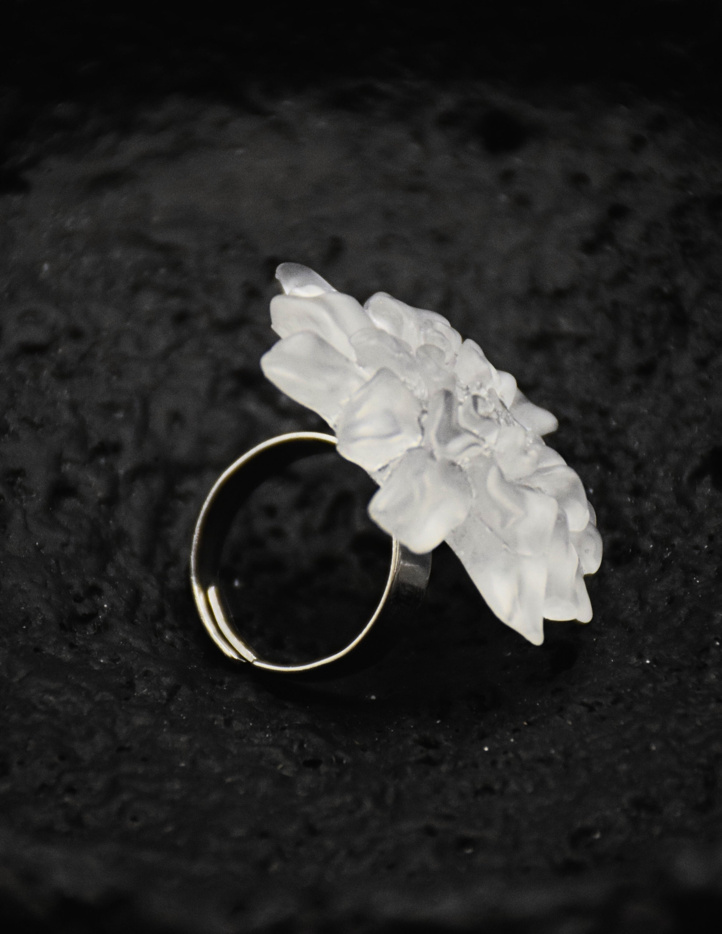 White Bloom Ring
