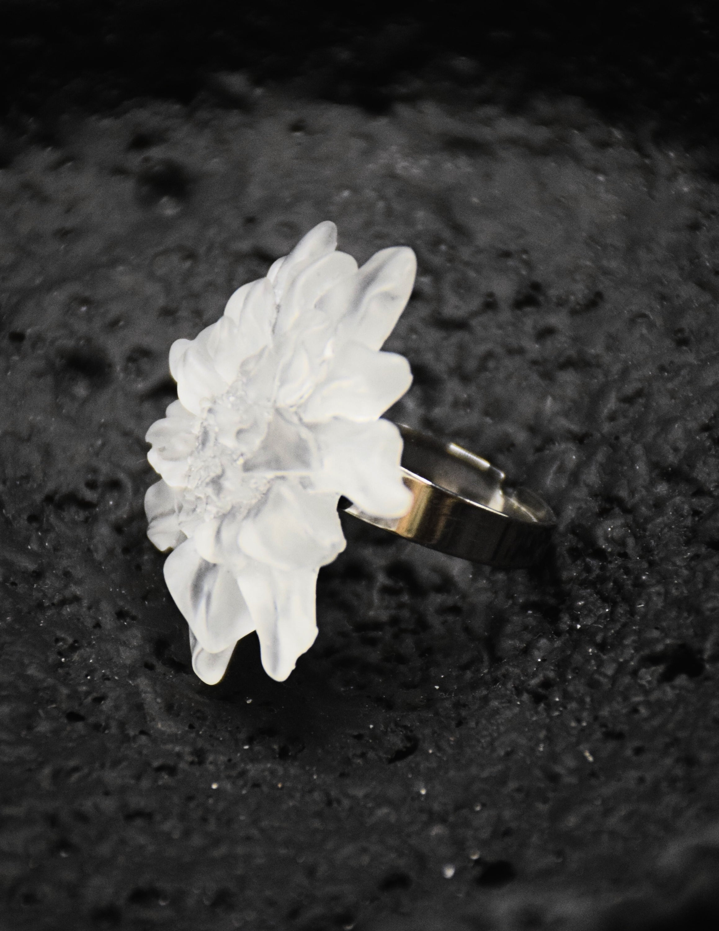 White Bloom Ring