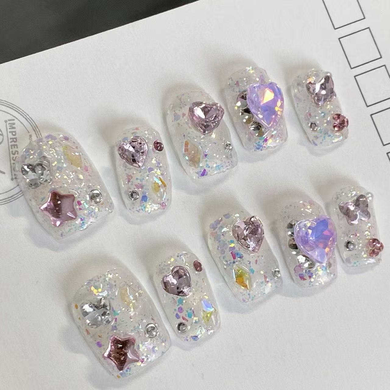 Cosmic Glitter Press-On Nails