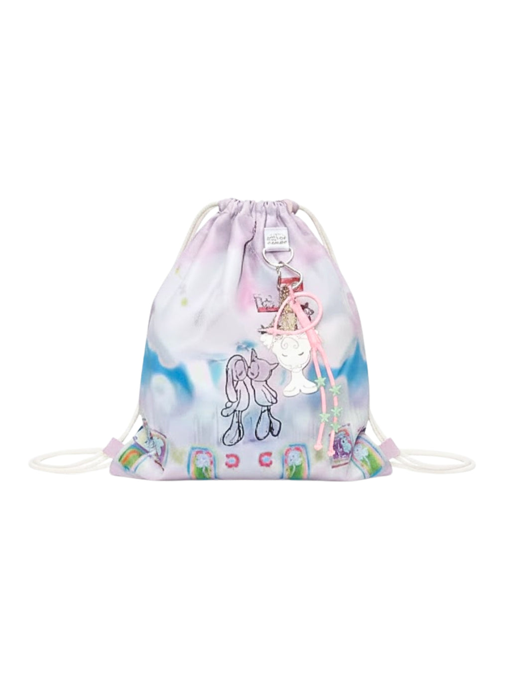 KiiidsClub Lucky & Kiss Double-Sided Drawstring Backpack