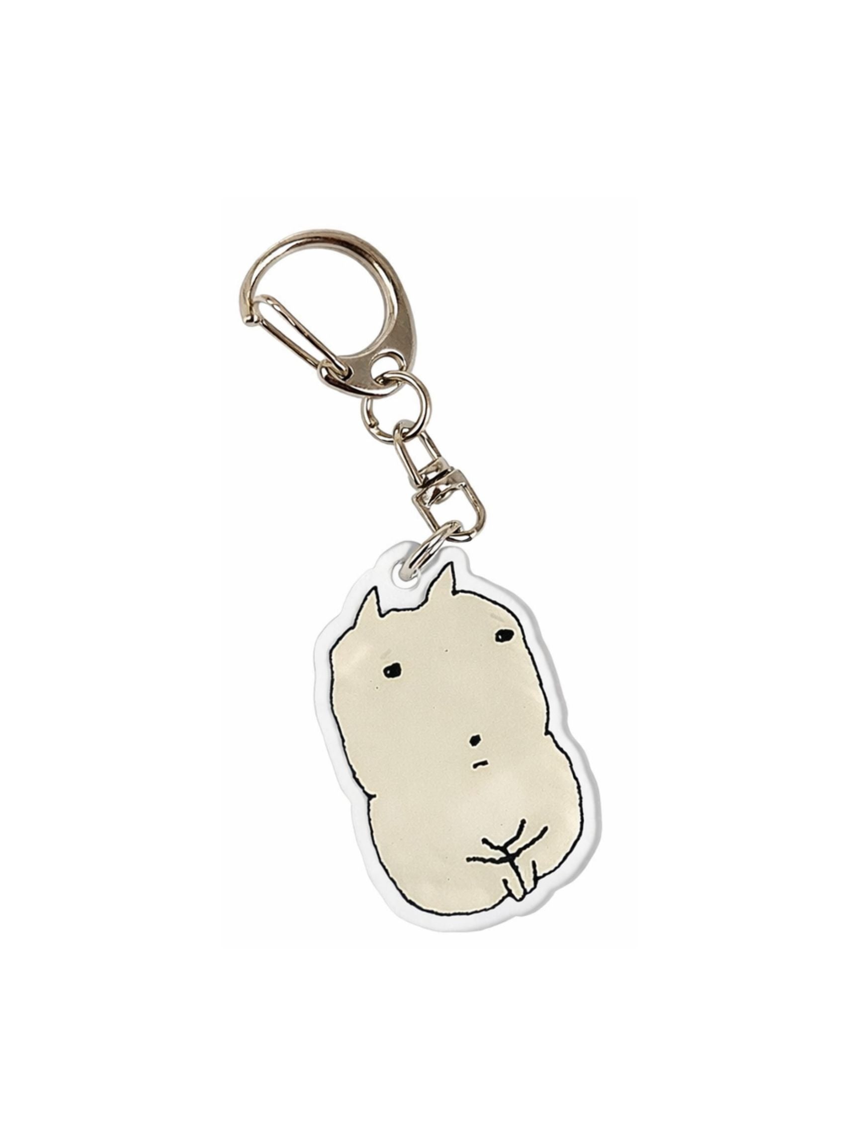 Mochi Cat Charm Keychain