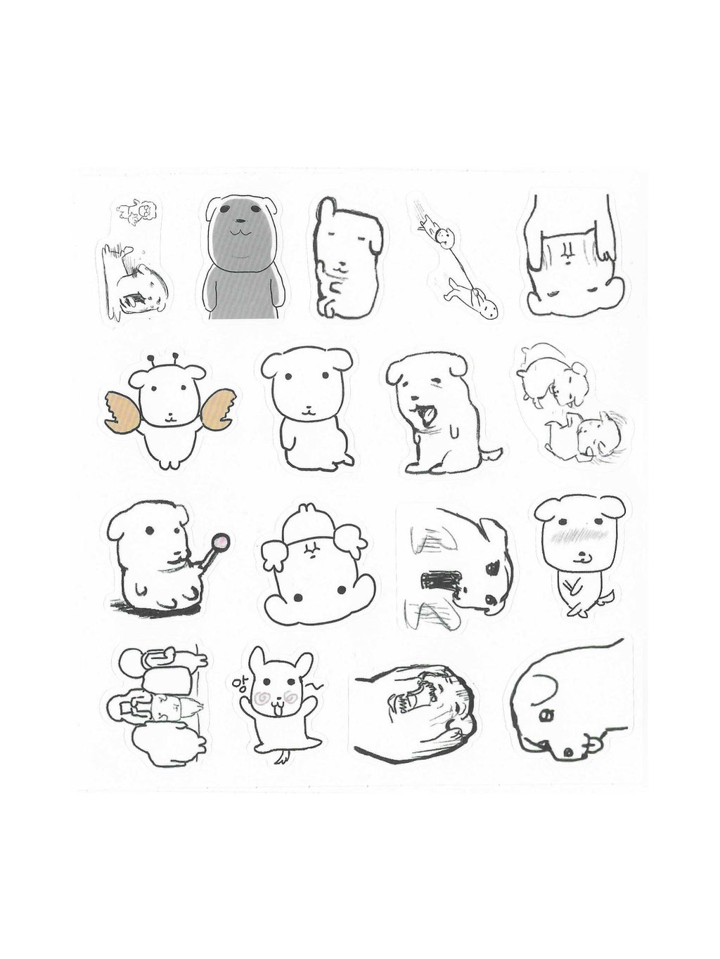 Ganadi Line-Dog Sticker