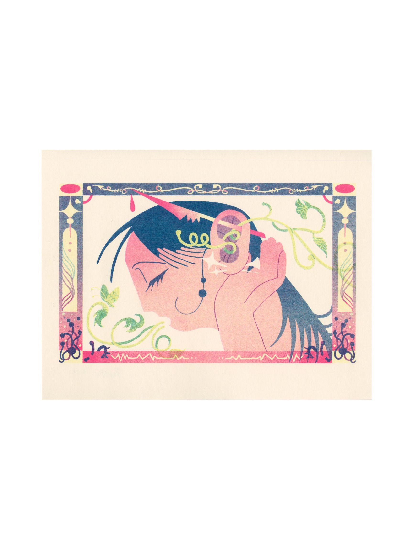 Pepeko Peek A Boo Riso Print