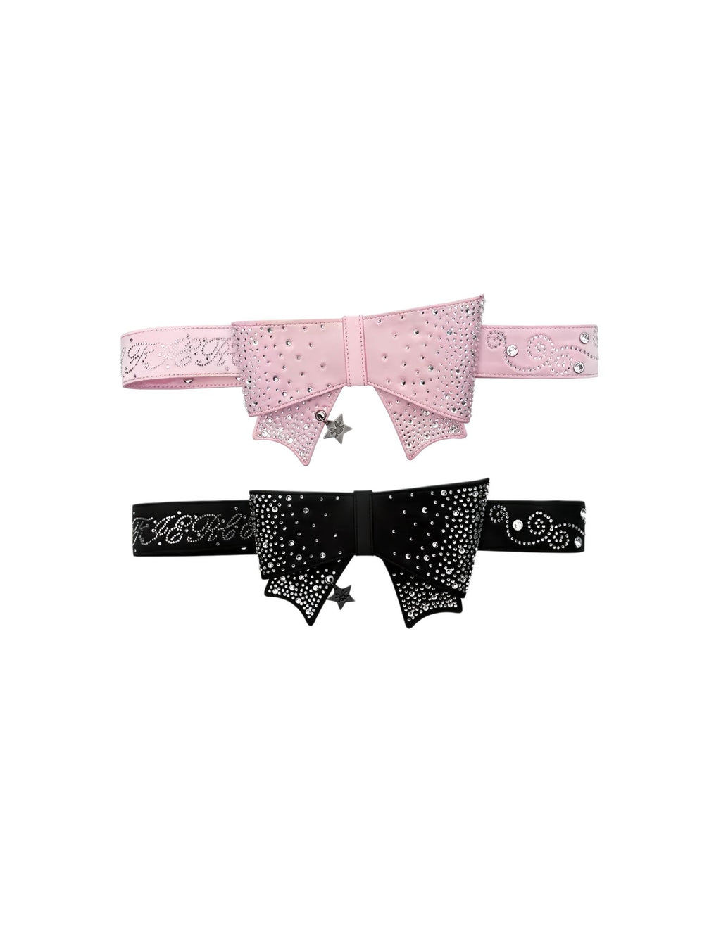 CFIERCE Rhinestone Bow Stud Belt