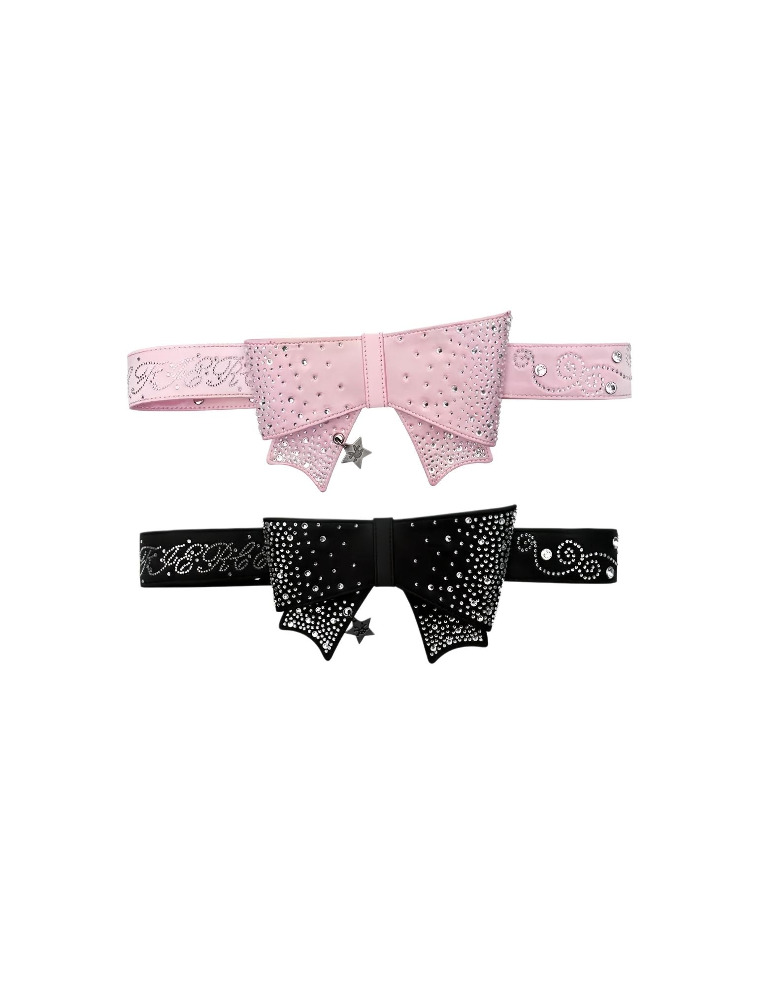 CFIERCE Rhinestone Bow Stud Belt