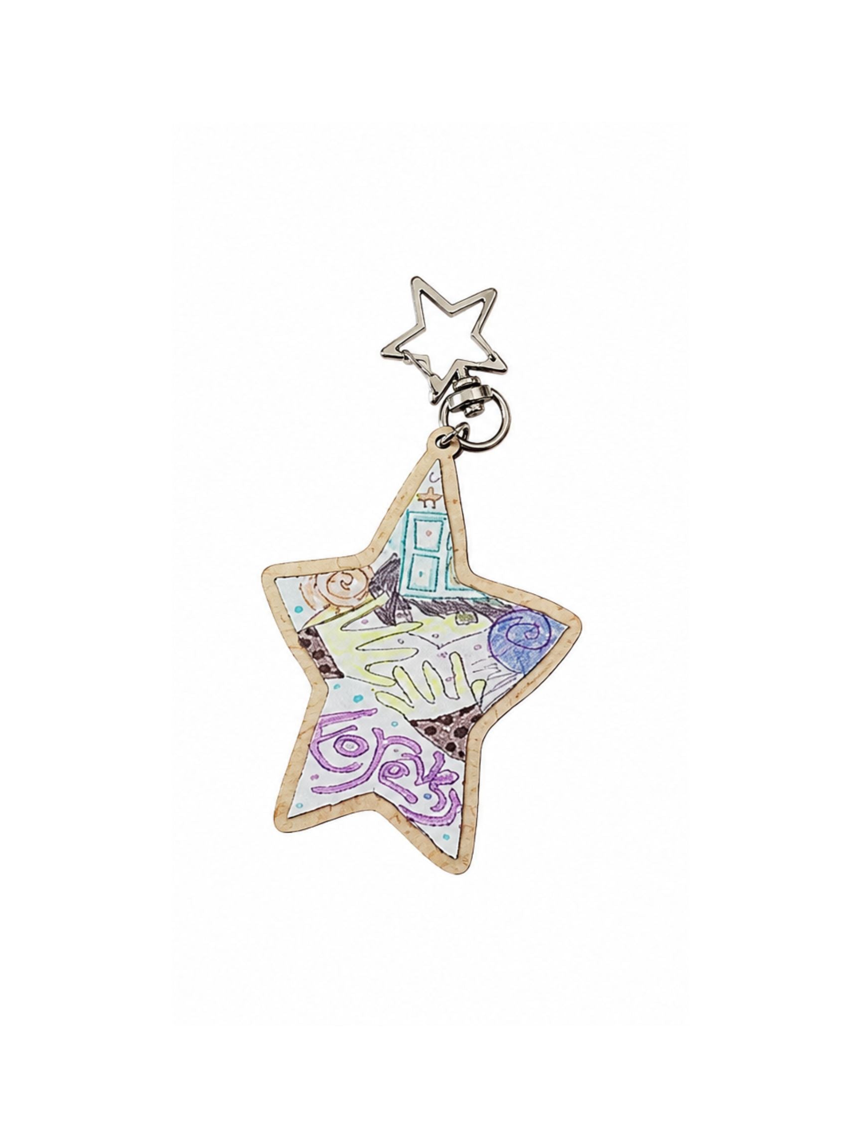Nemony Angel of Time Wooden Keychain