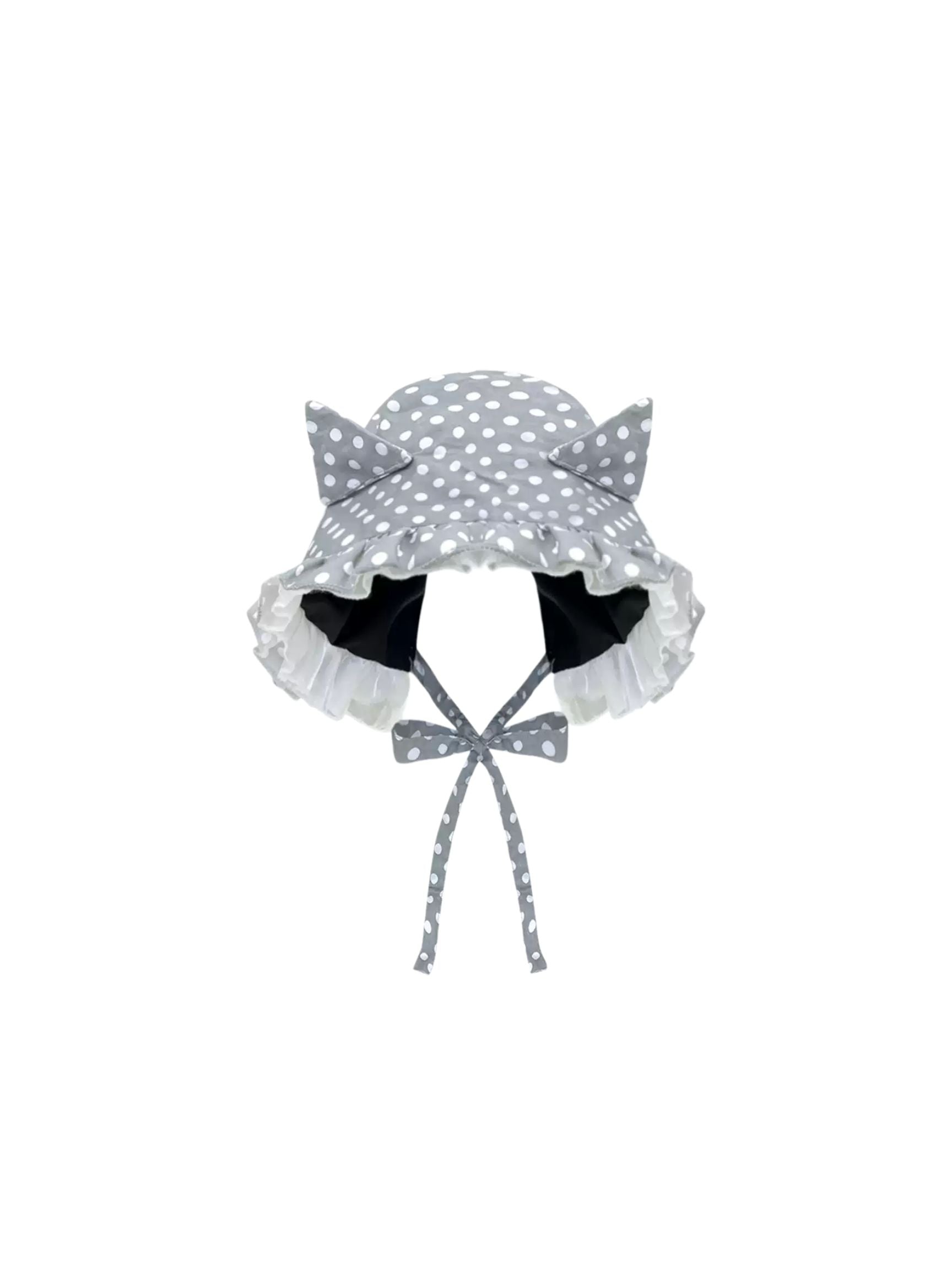 Polka Dot Kitty Bonnet