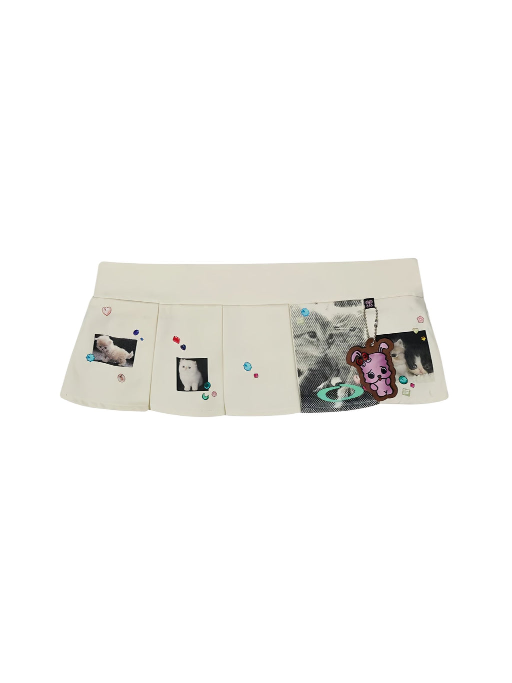 CryCry Cat Collage Pleated Micro Skirt