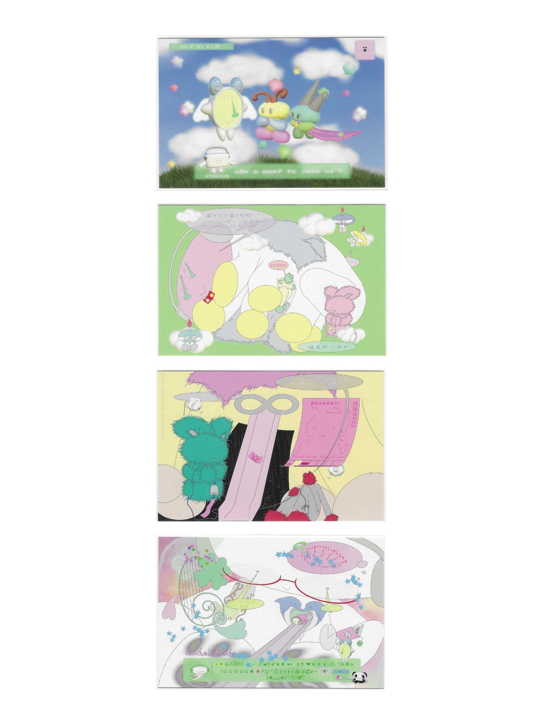 alldollscode Illustrated postcards