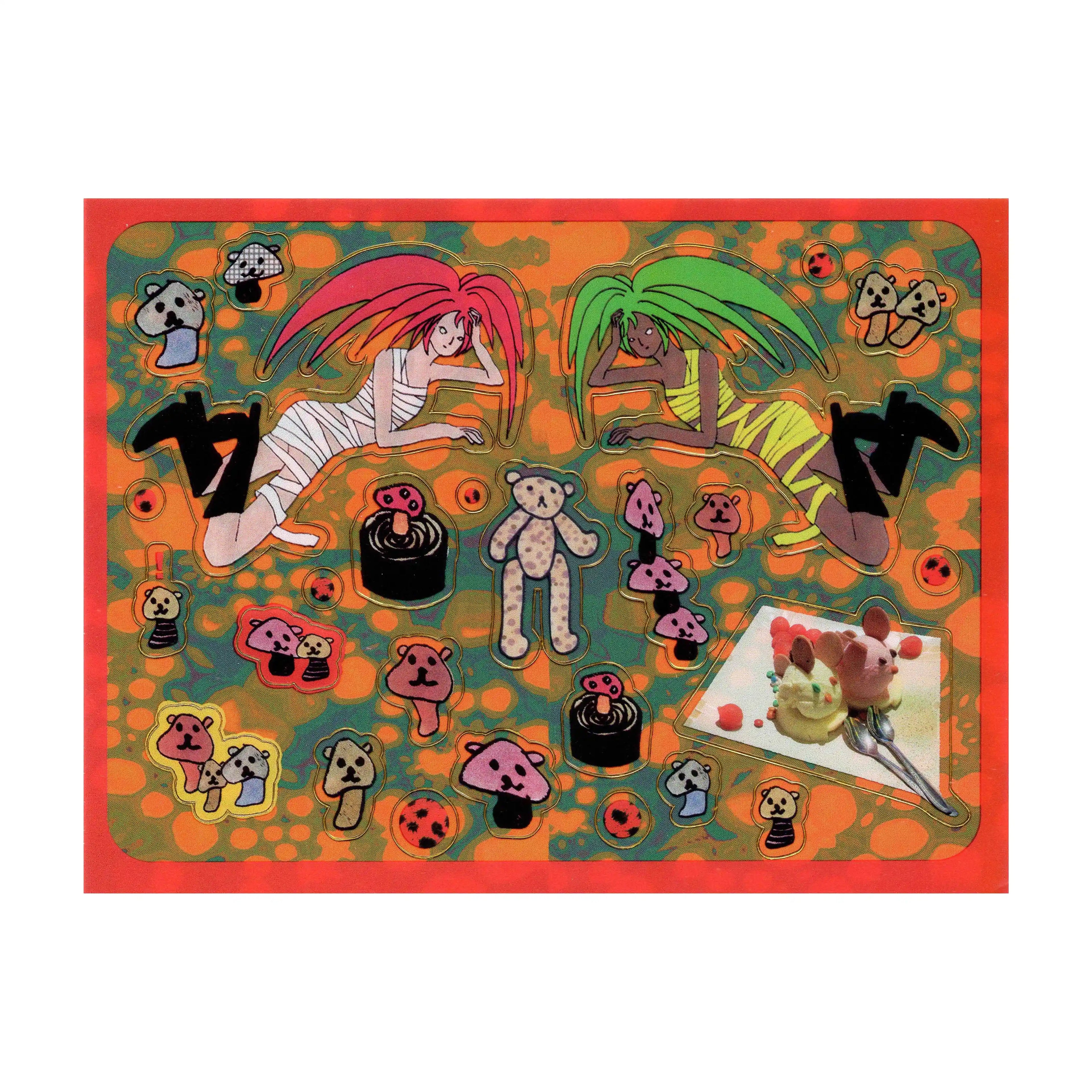 niptong Spicy Bear Mushroom Stickers