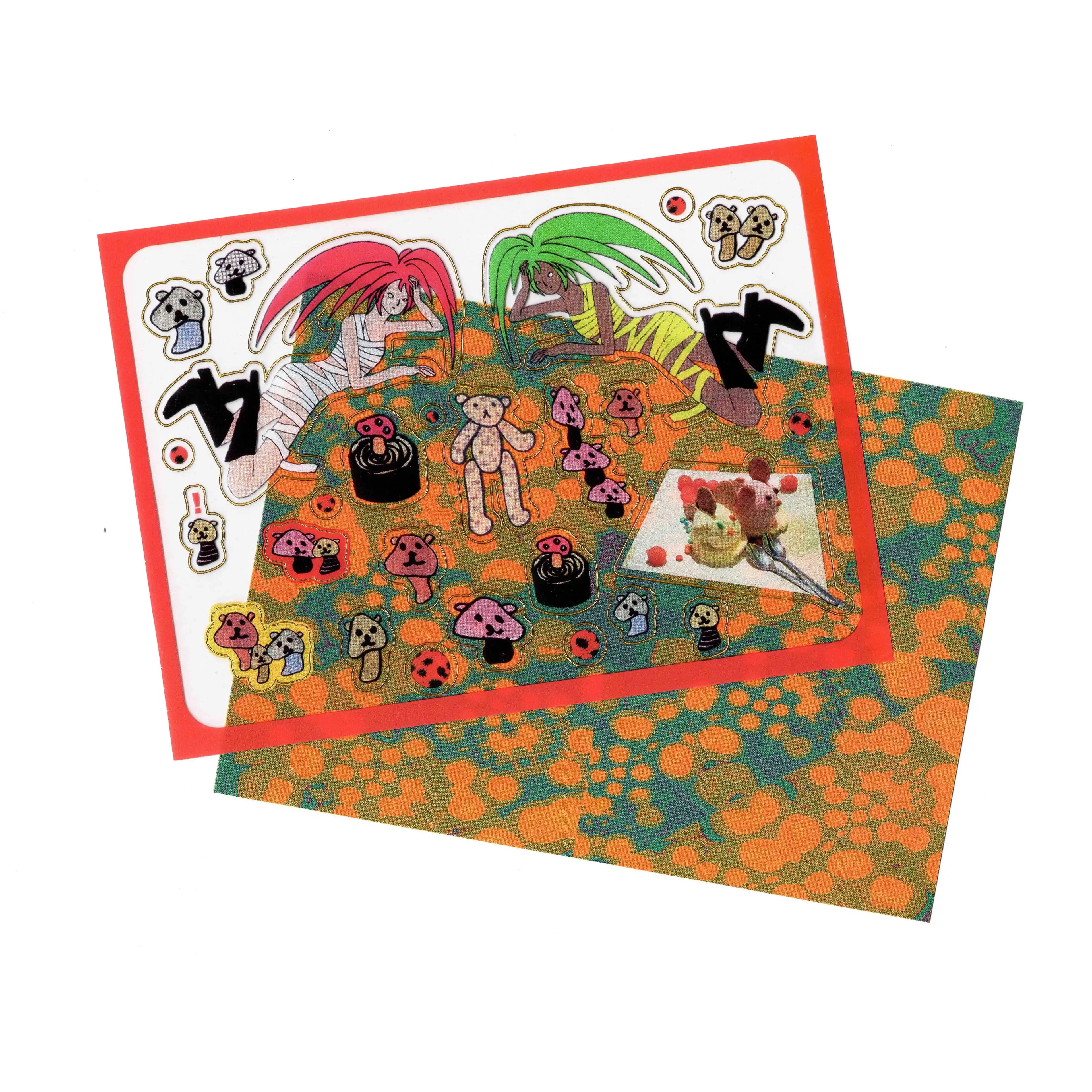 niptong Spicy Bear Mushroom Stickers