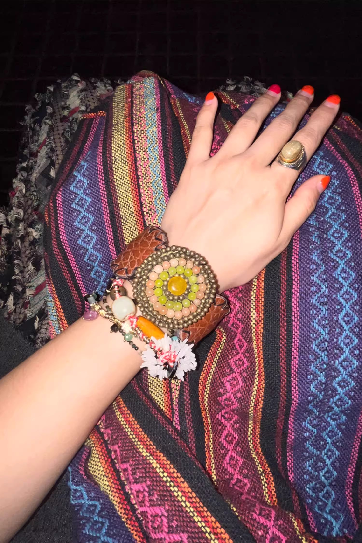 LAZY CIRCLES Boho Shell Flower Bracelet