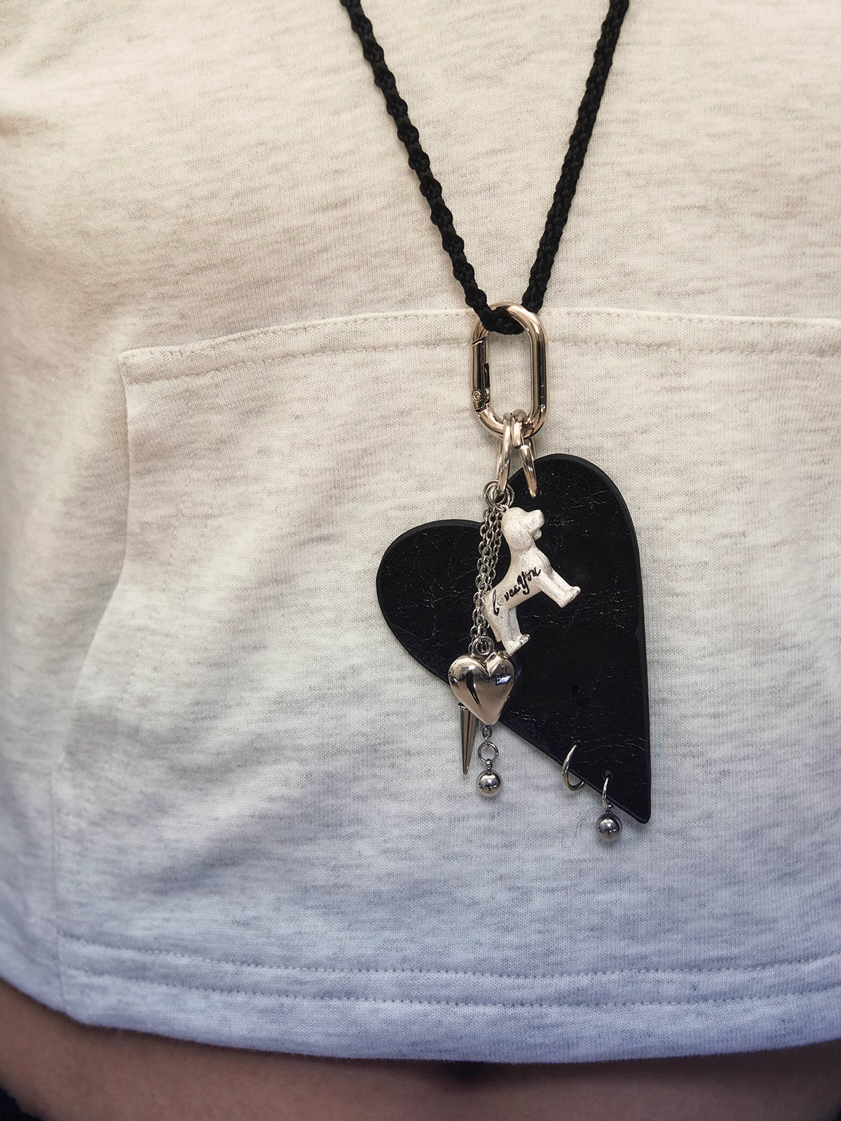 1P Jewelry Puppy Heart Charm Necklace
