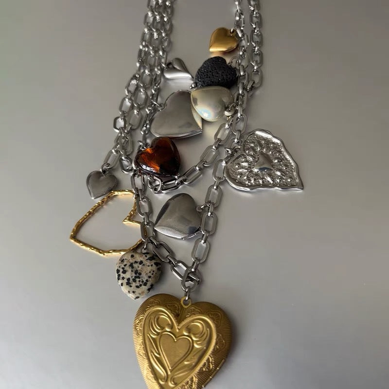 O'clock  Sweet & Rock Love Necklace