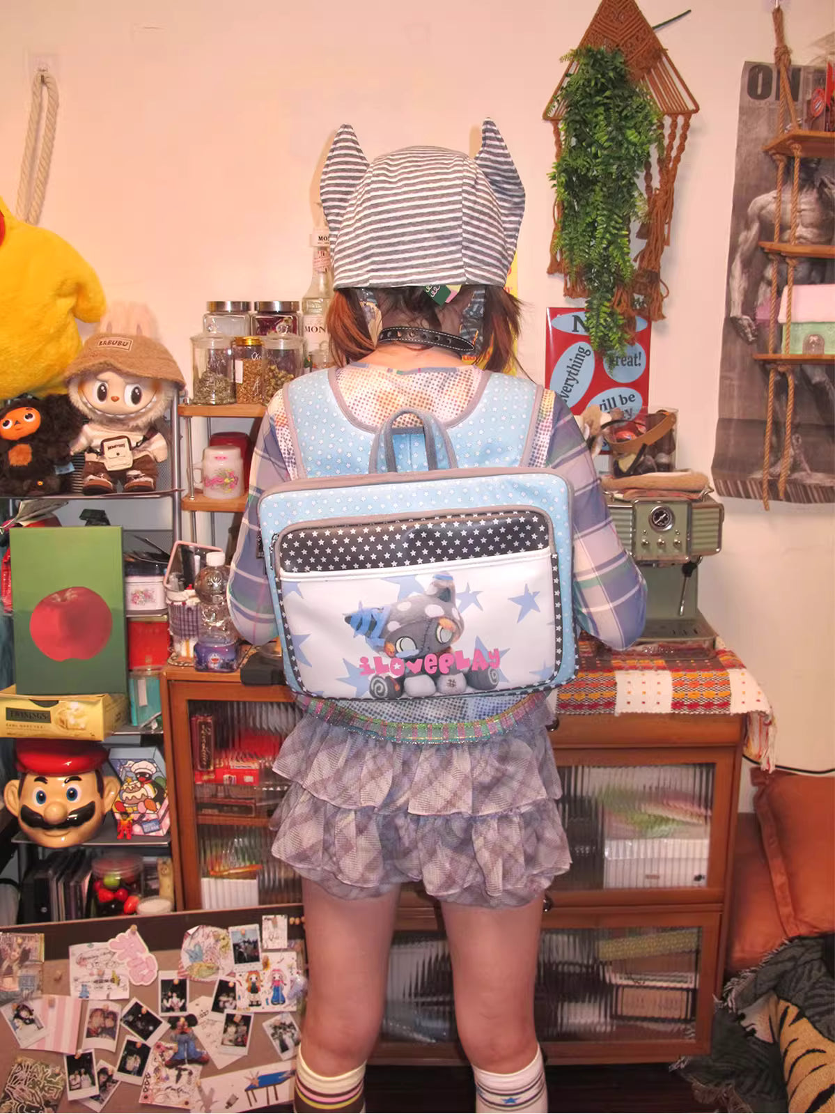 loveplayshop Starry Kitty Laptop Backpack