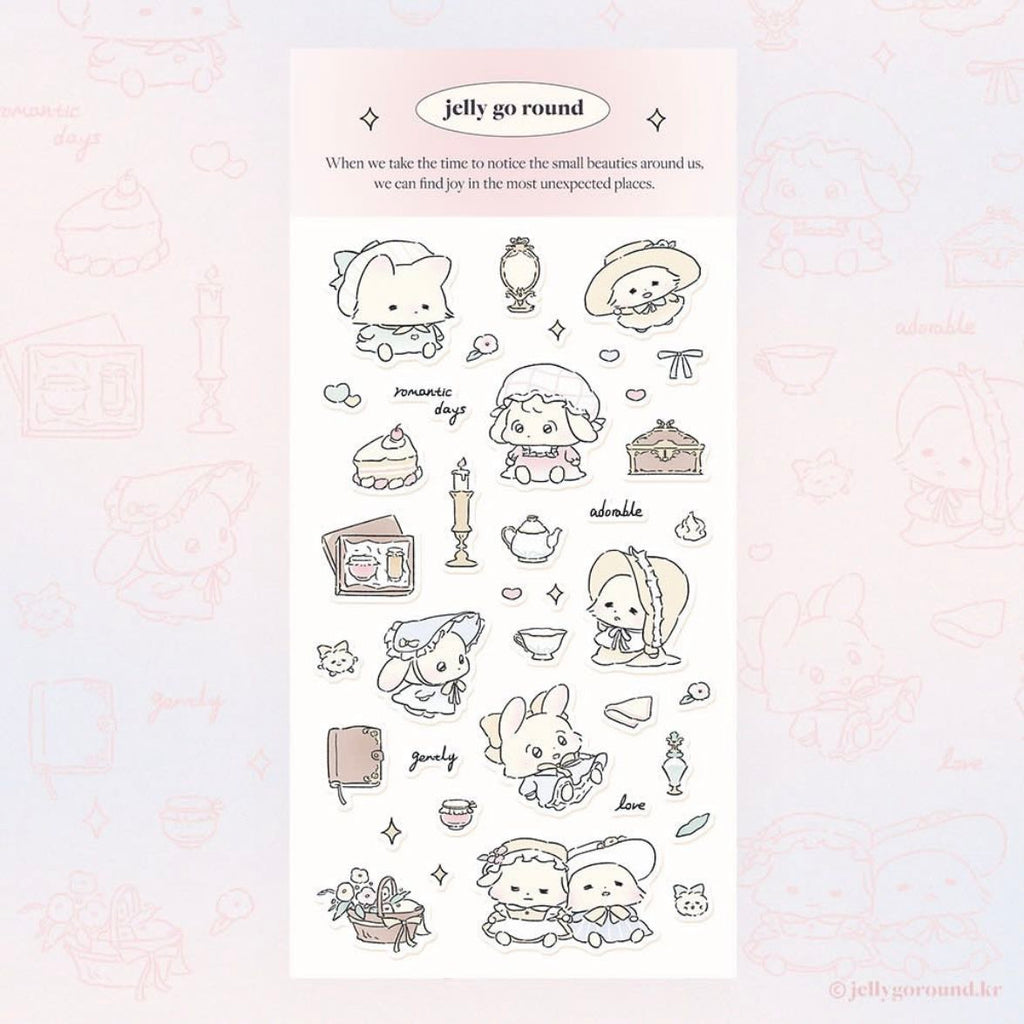Jelly go Round Fox & Bunny Deco Sticker