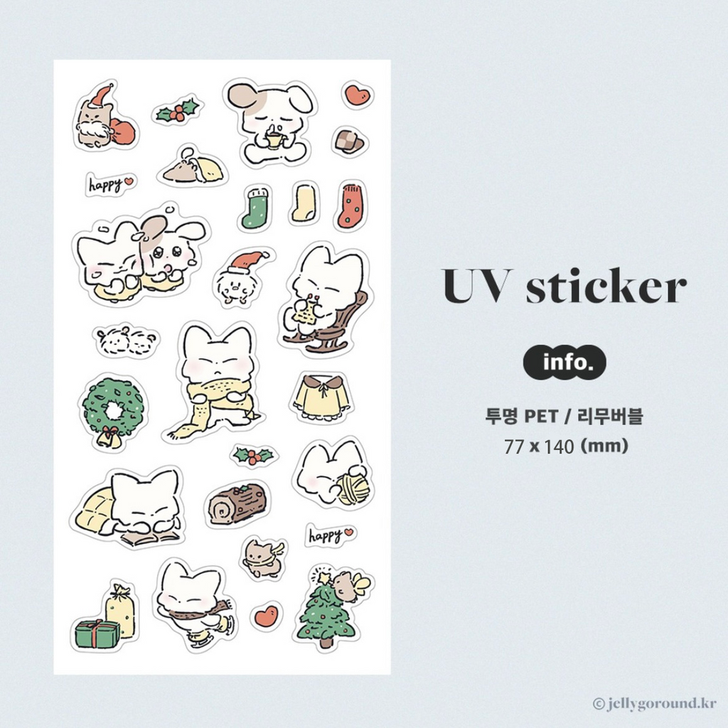 Jelly go Round Fox & Bunny Deco Sticker