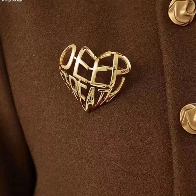 Deep Breath Heart Brooch