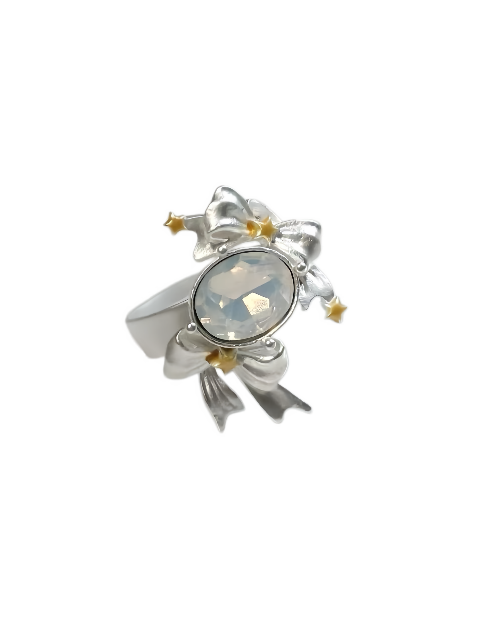 Silver Wish Bow Ring
