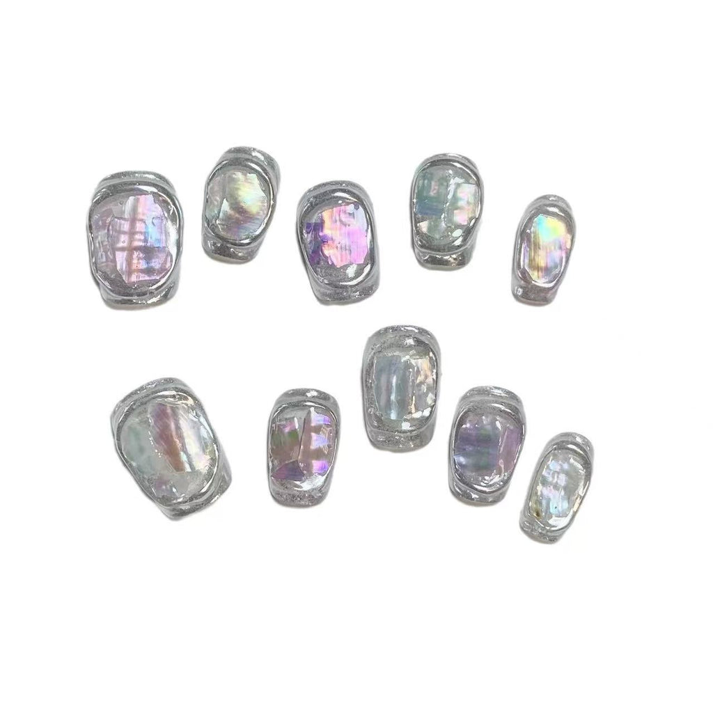 Aurora Shell Press-On Nails