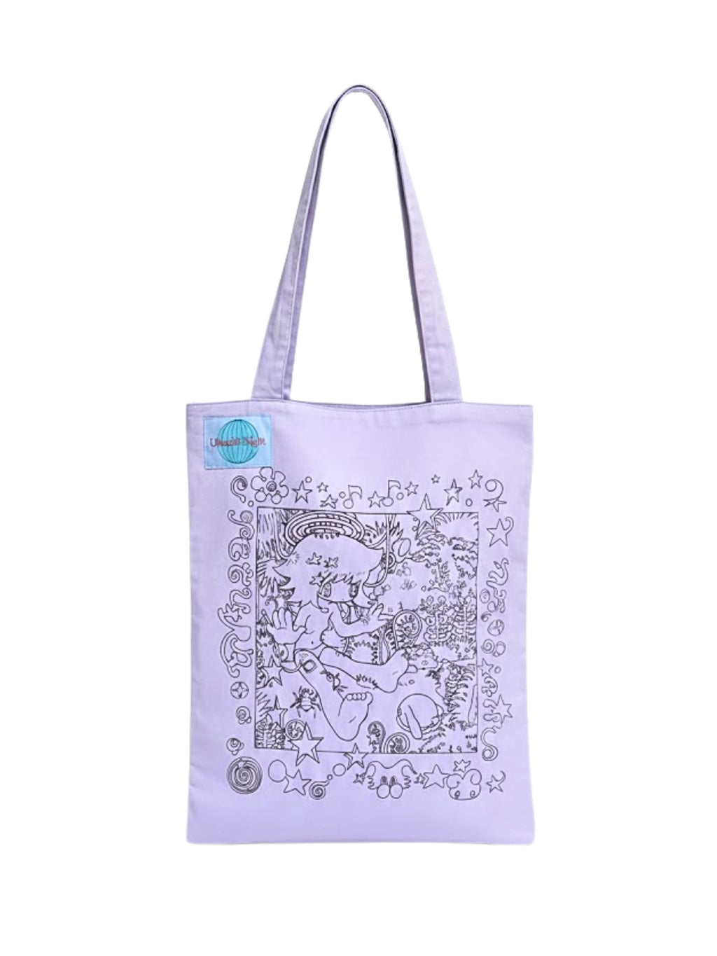 Oliwa Lavender Doodle Art Tote Bag