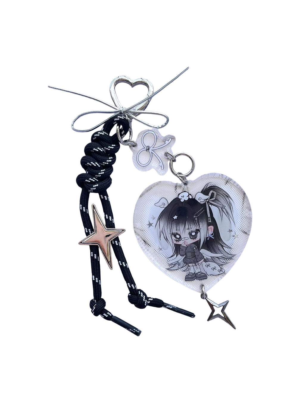 pickybone Bone-Spike Heart Keychain/Pendant