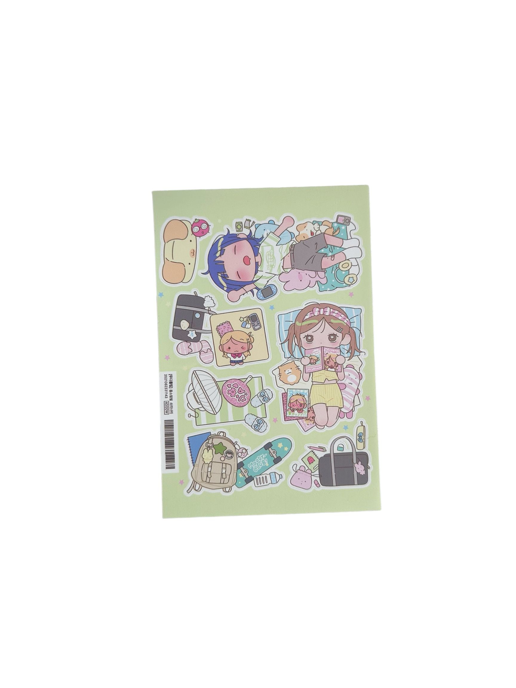 Moody Club Girl's Daily Life Sticker