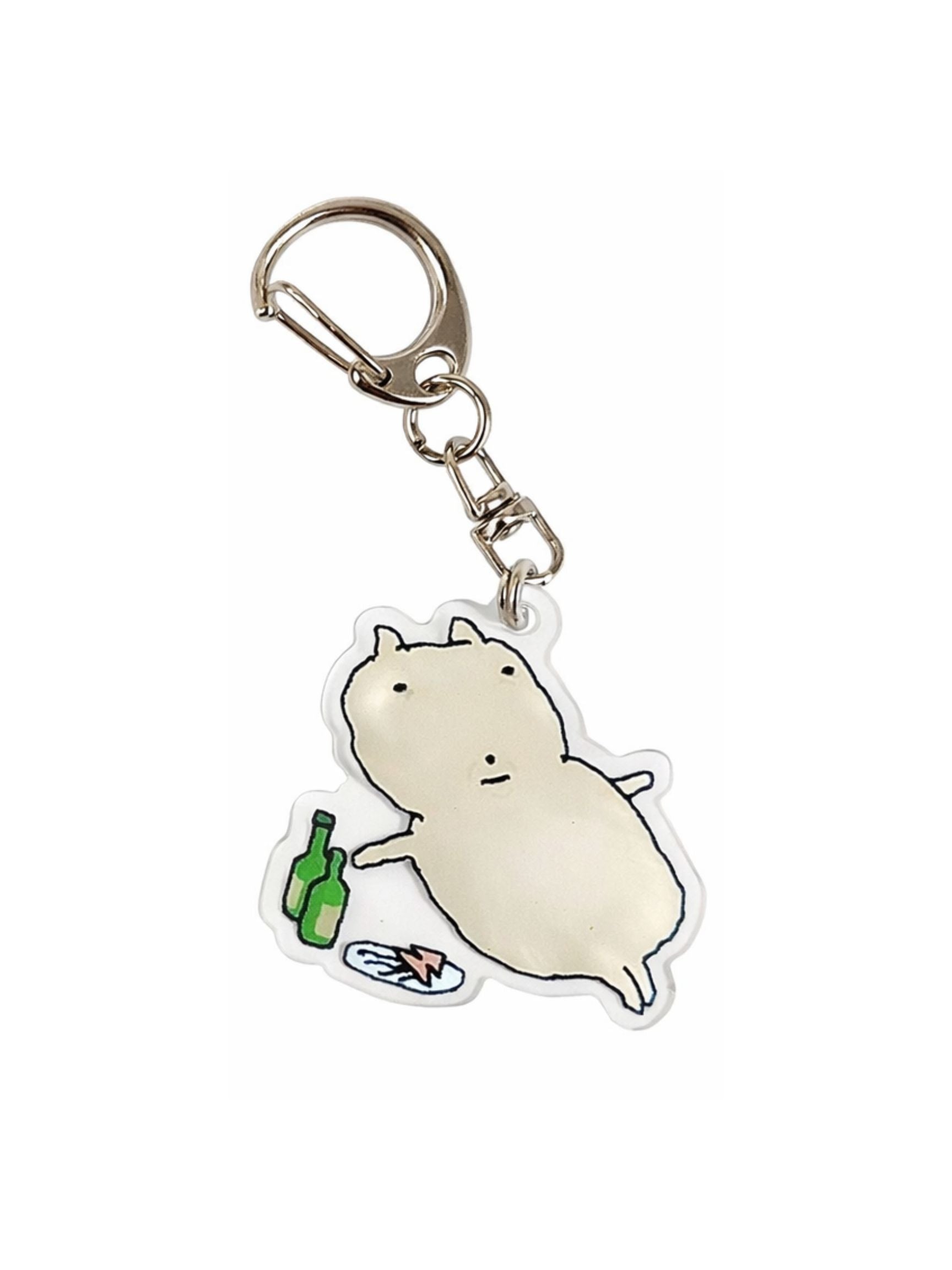 Mochi Cat Charm Keychain
