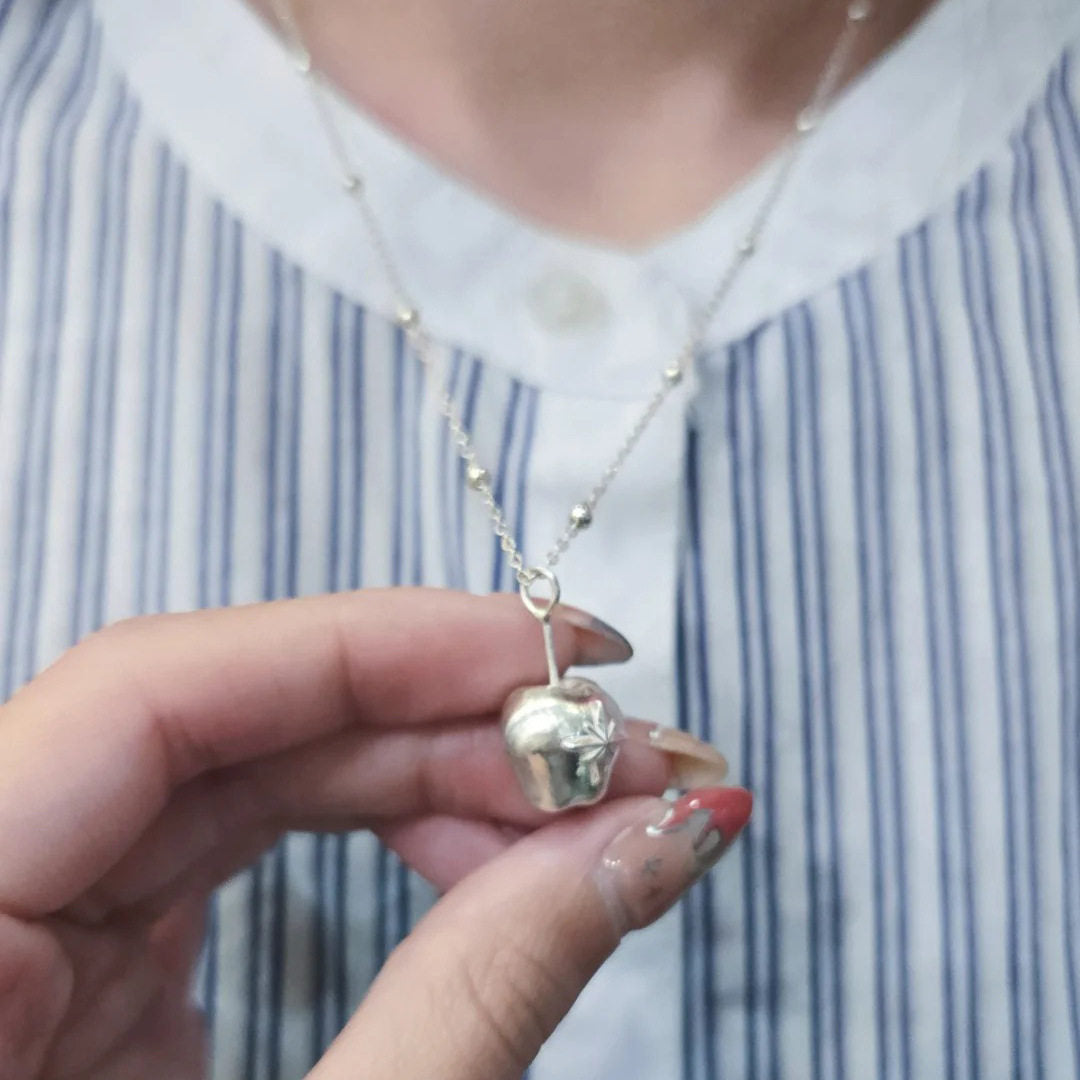 Star-Stamped Apple Necklace