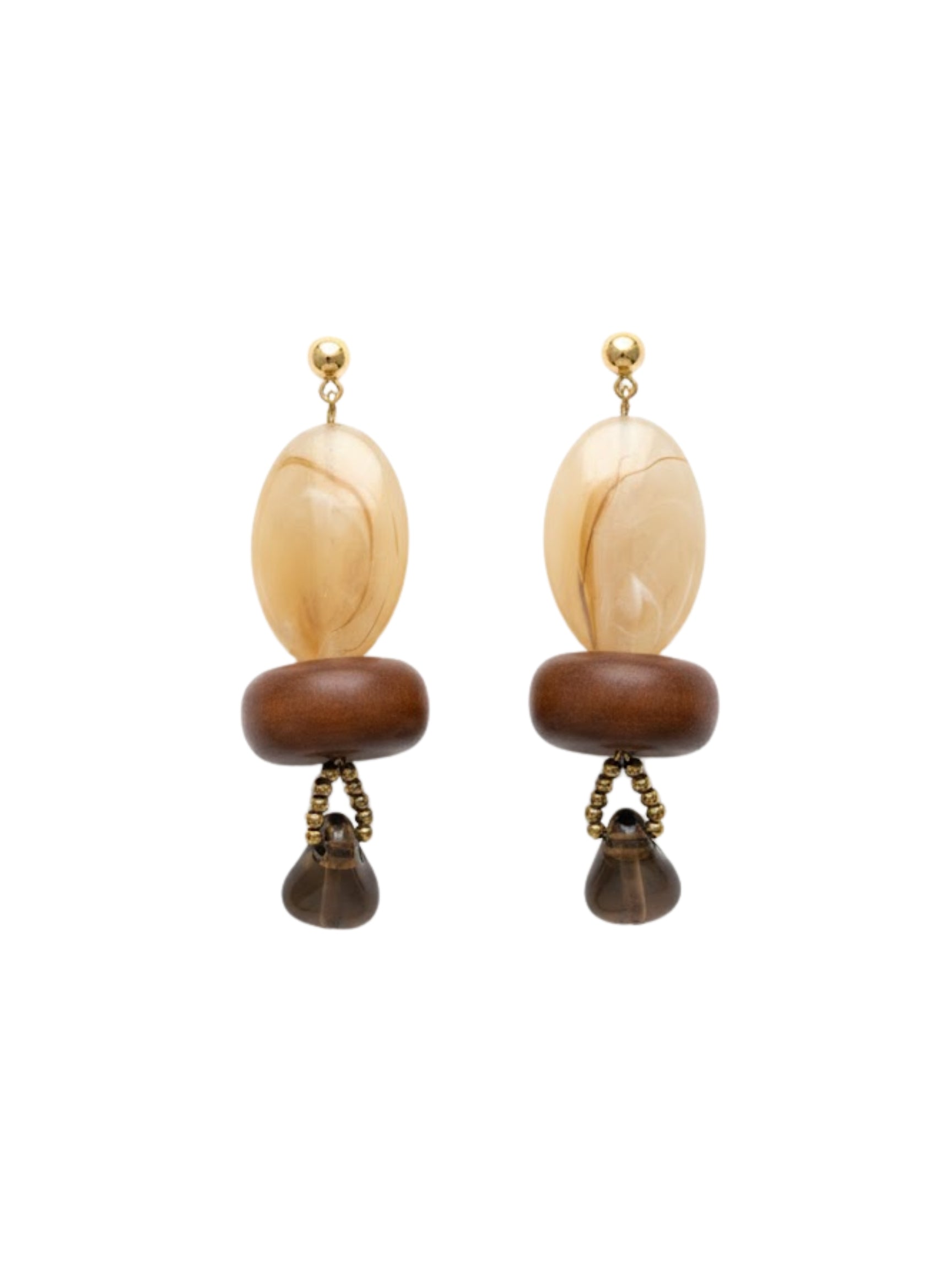 VITREQYOUS Golden Dusk Earrings