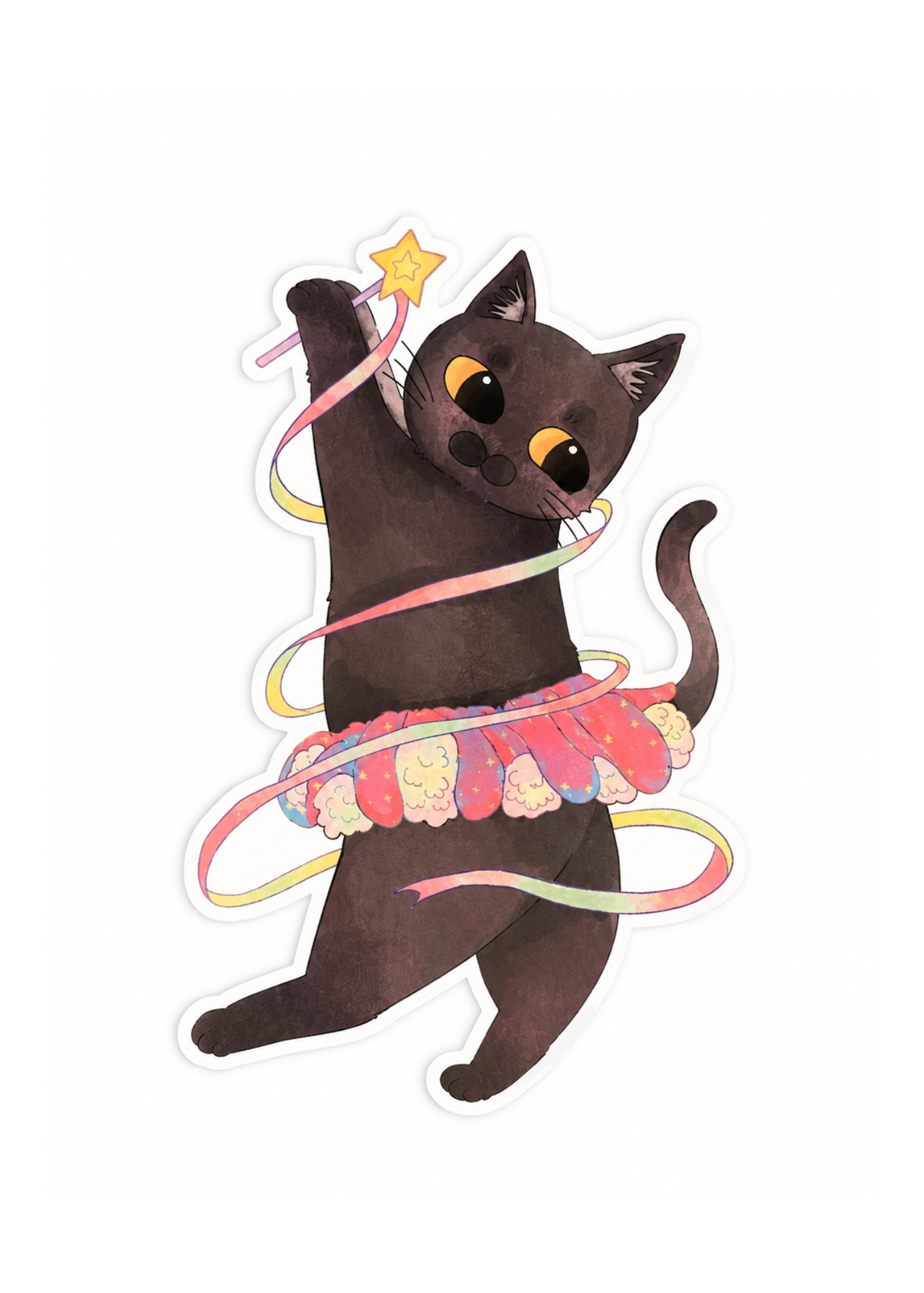Xizi my cat loves dancing sticker