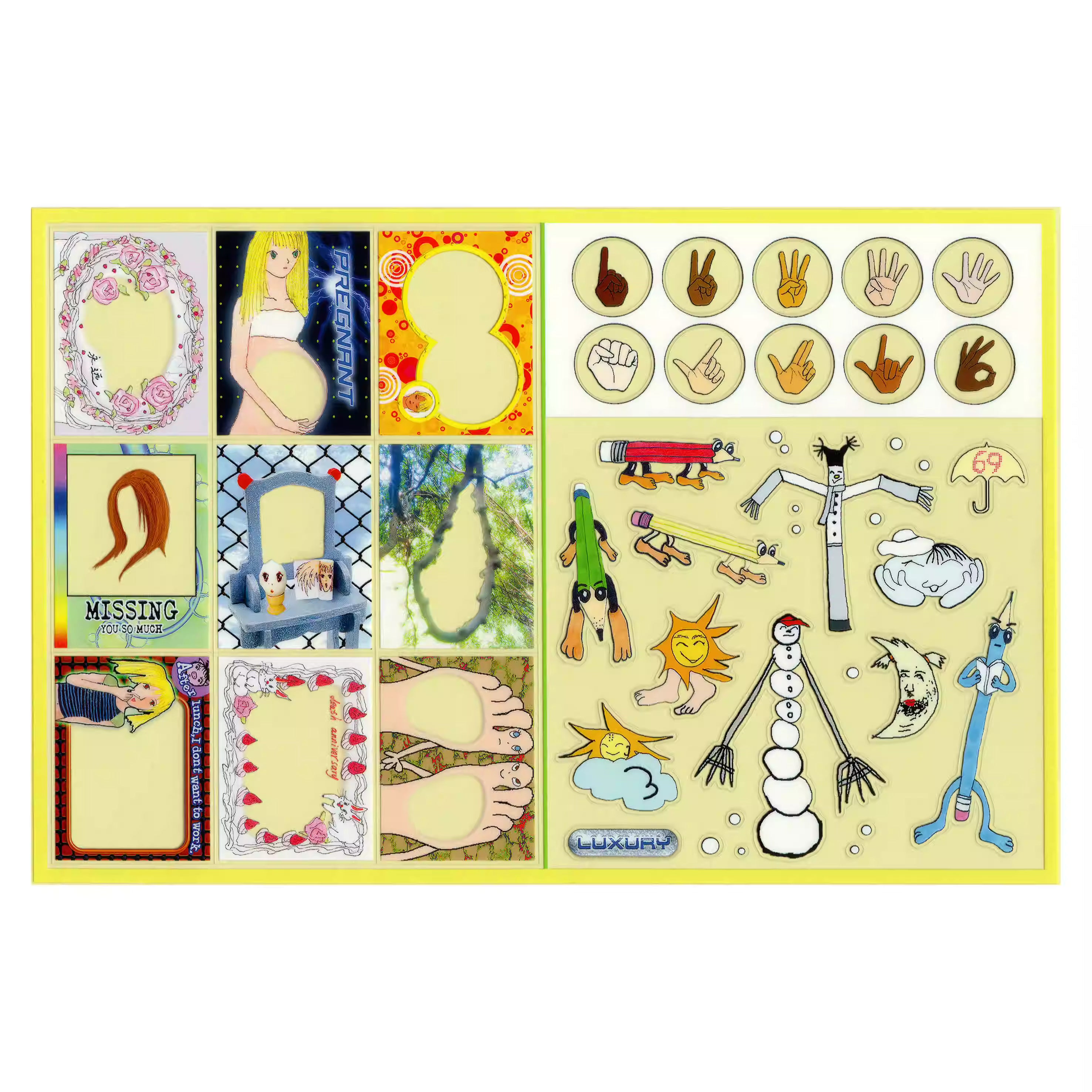niptong Retro Hand Gesture & Weather Stickers