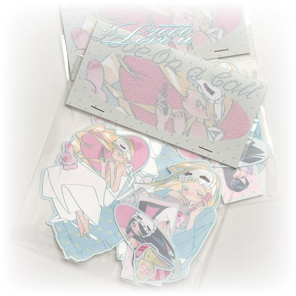 PiPOOxAFU Cyan Correspondence Sticker Set