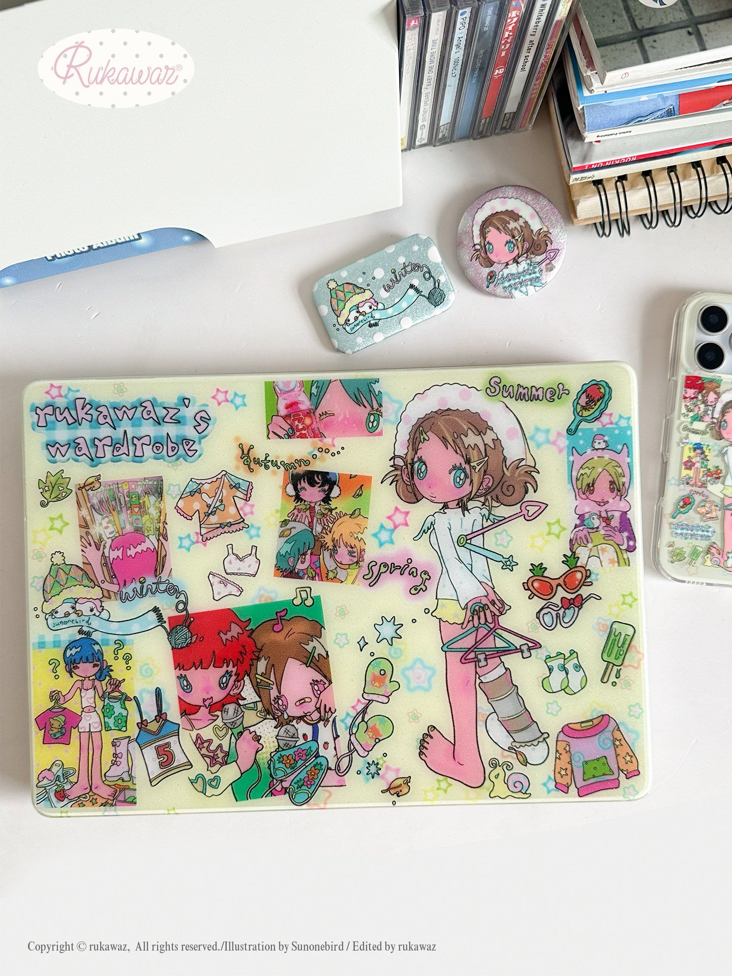 RUKAWAZ x Sunonebird The Four Seasons Macbook Case