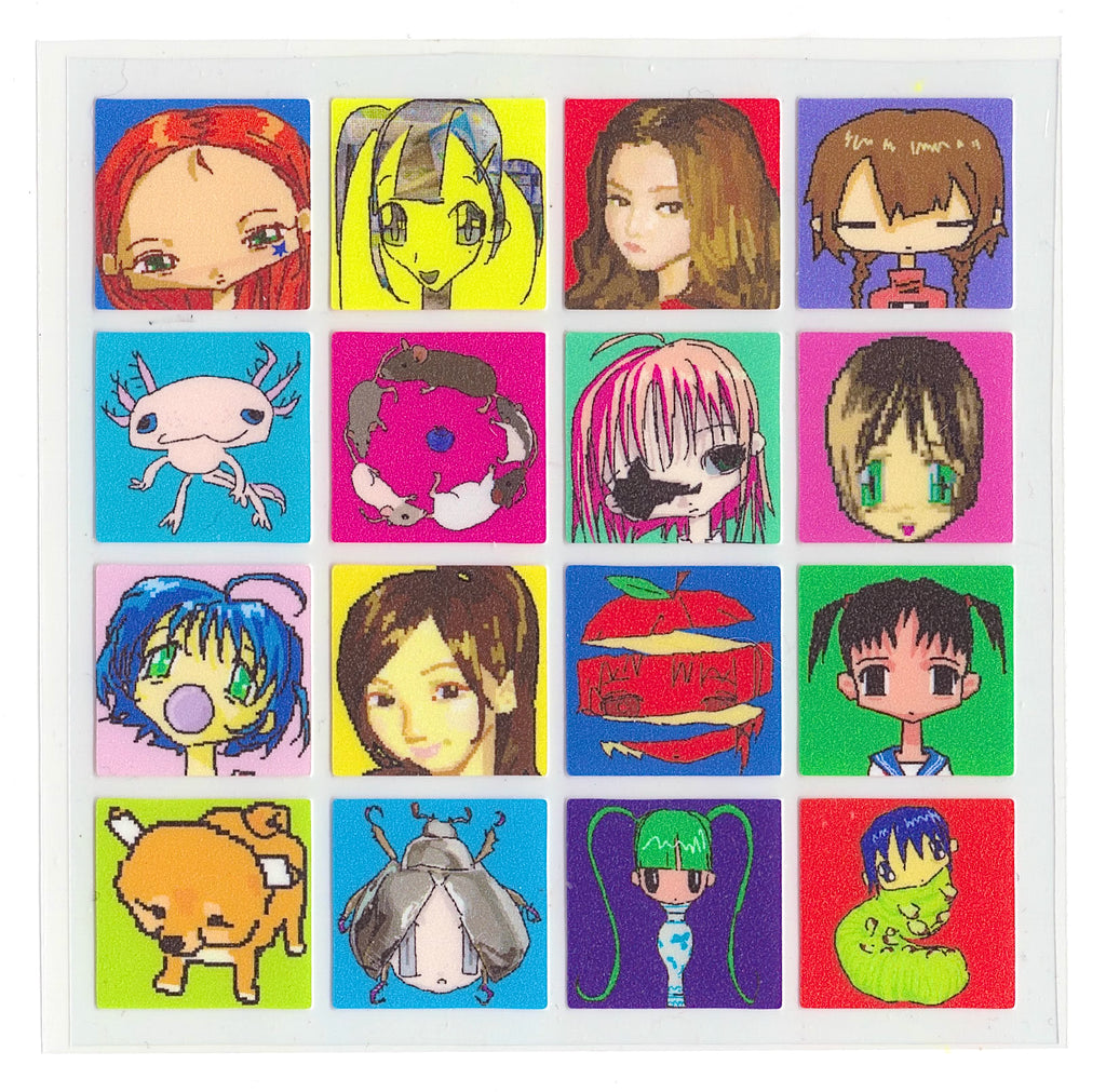 Pipoo Retro Pixel Face Stickers