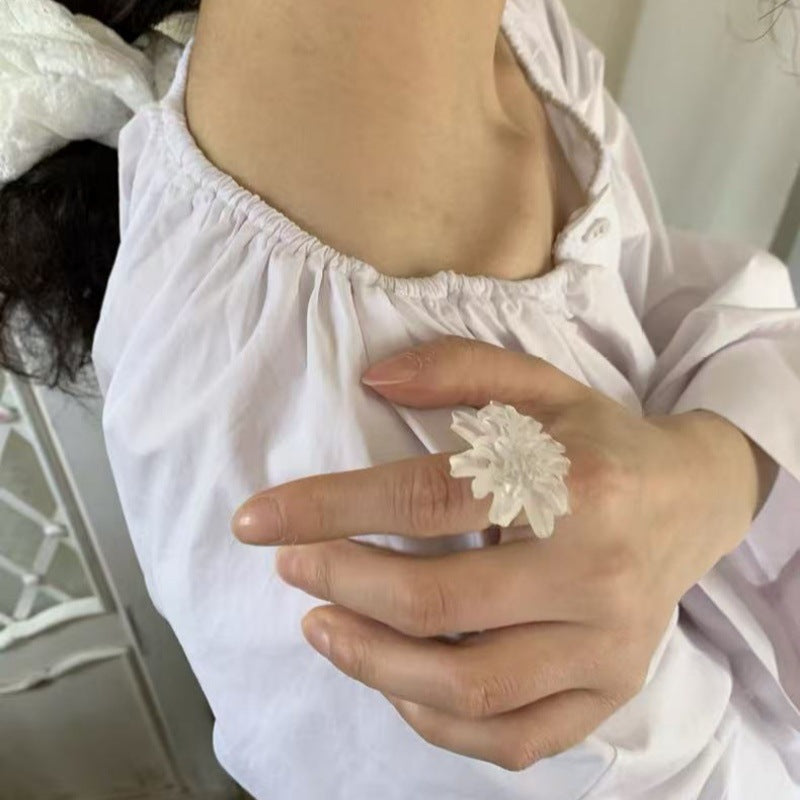 White Bloom Ring