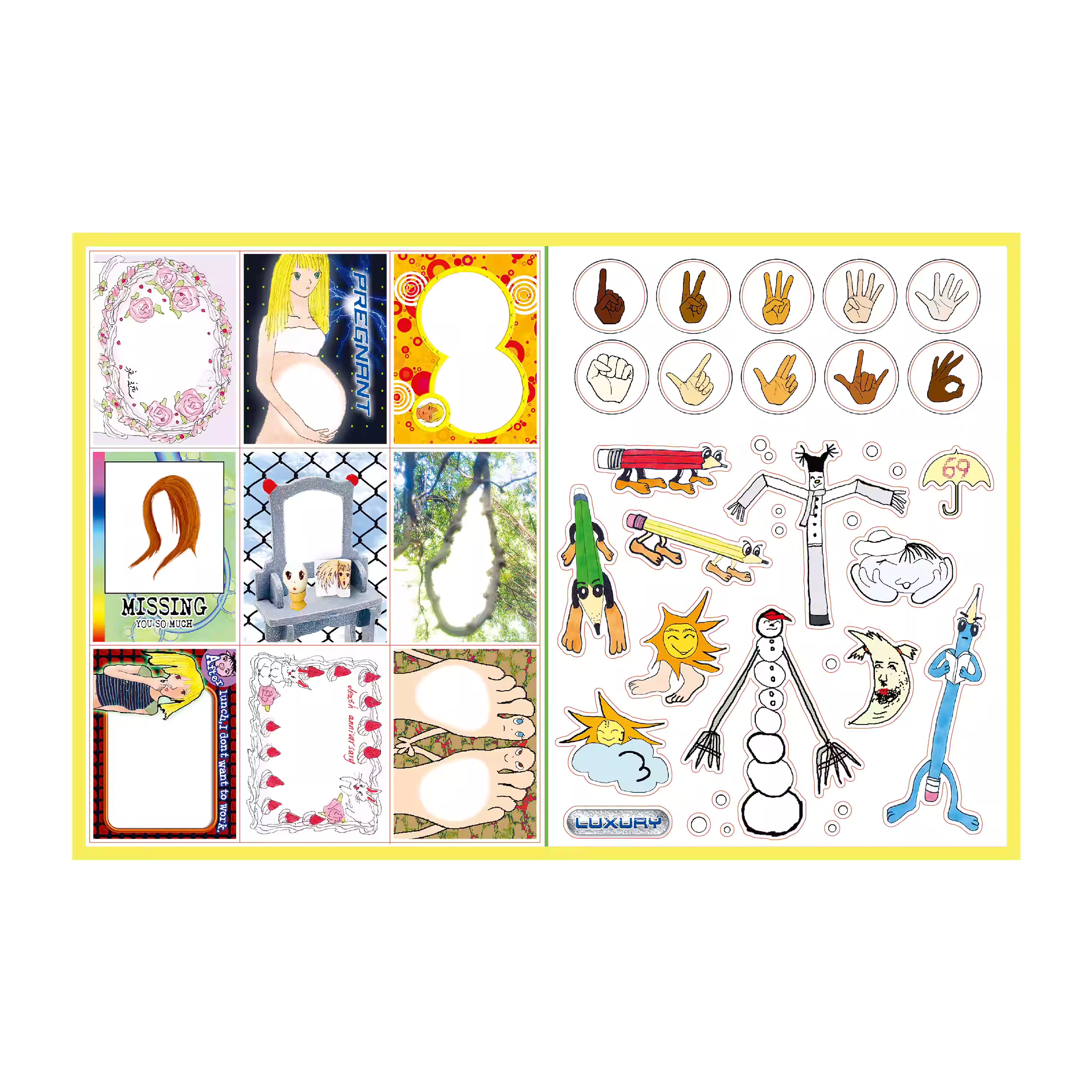 niptong Retro Hand Gesture & Weather Stickers