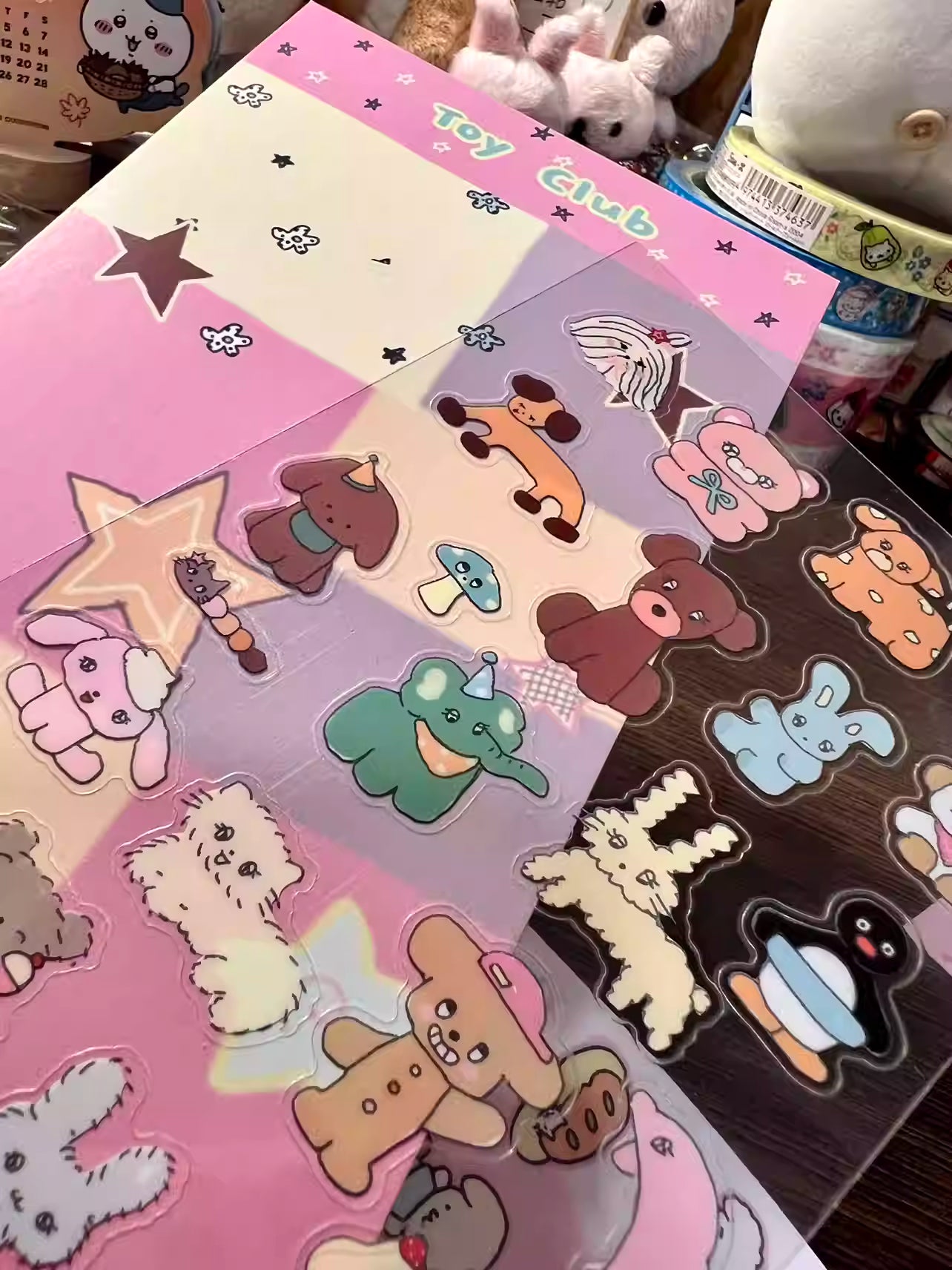 Retro Pet Jelly Sticker Set