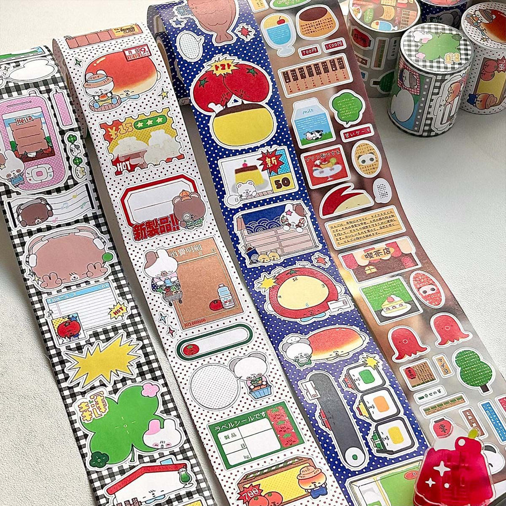 Waca Cute Writable Label Sticker Roll Series