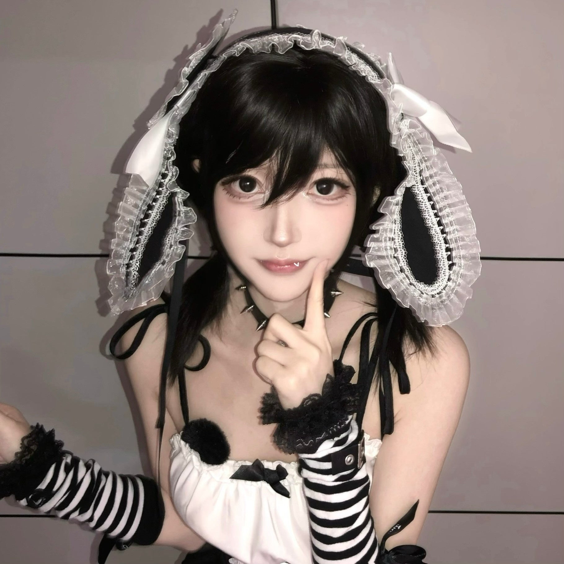 Gothic Bunny Ear Headband
