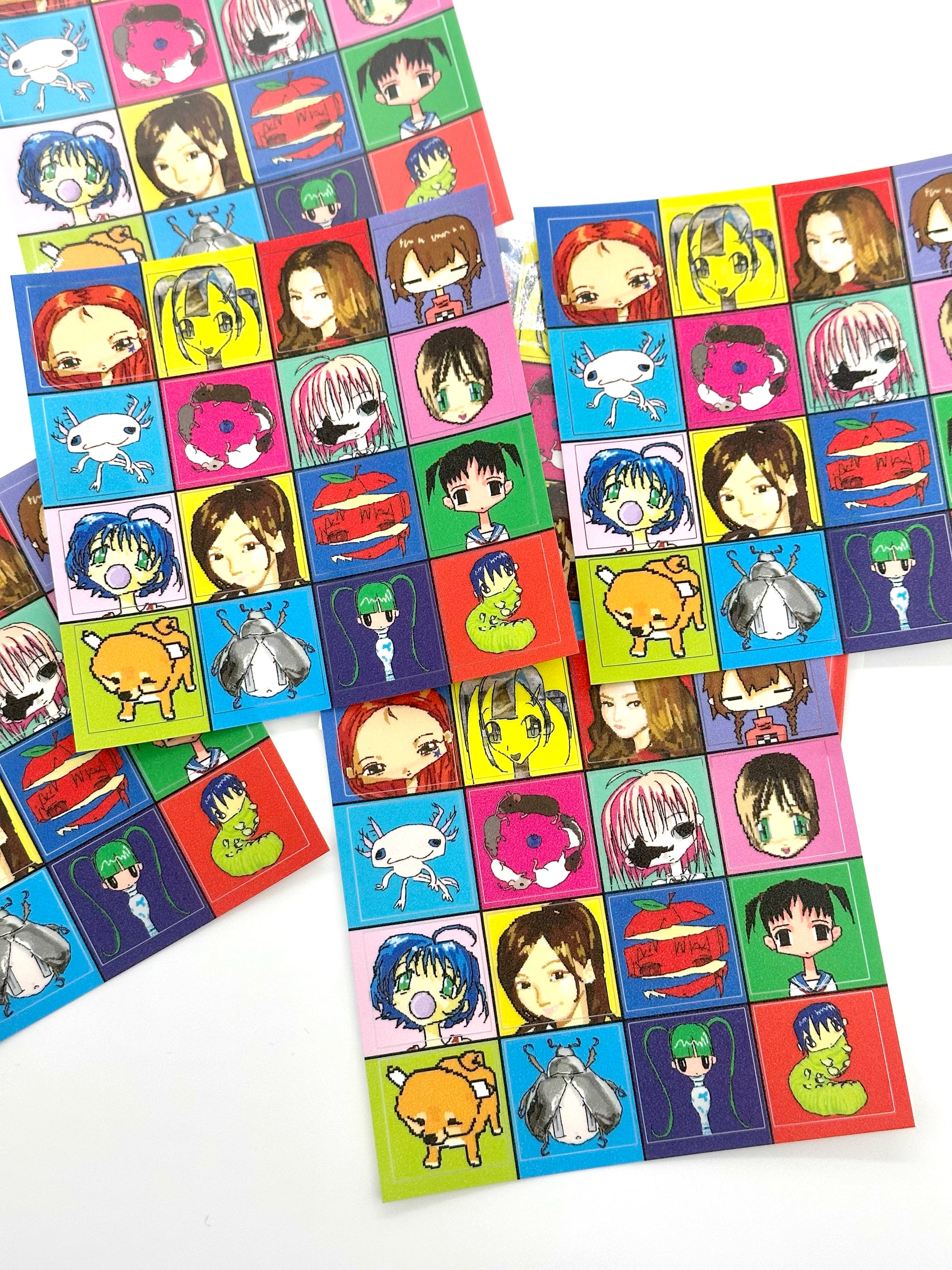 Pipoo Retro Pixel Face Stickers