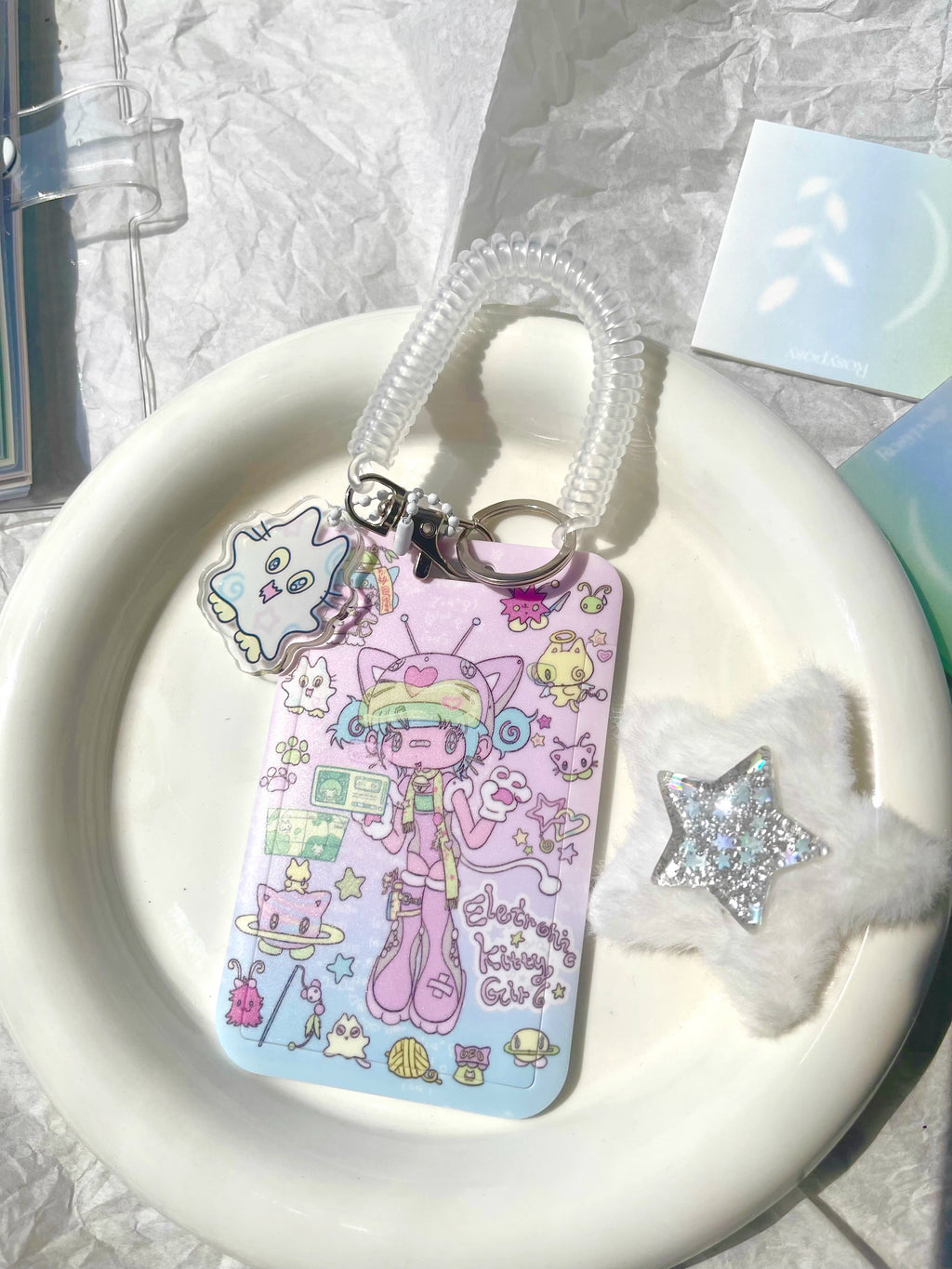 Sunonebird Cyber Kitty Girl Card Case