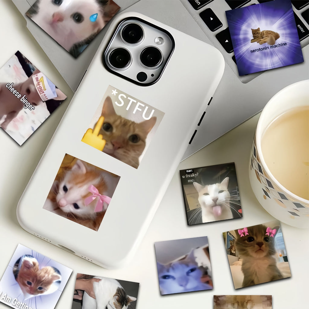 Cat Meme Sticker Pack - 60 Stickers