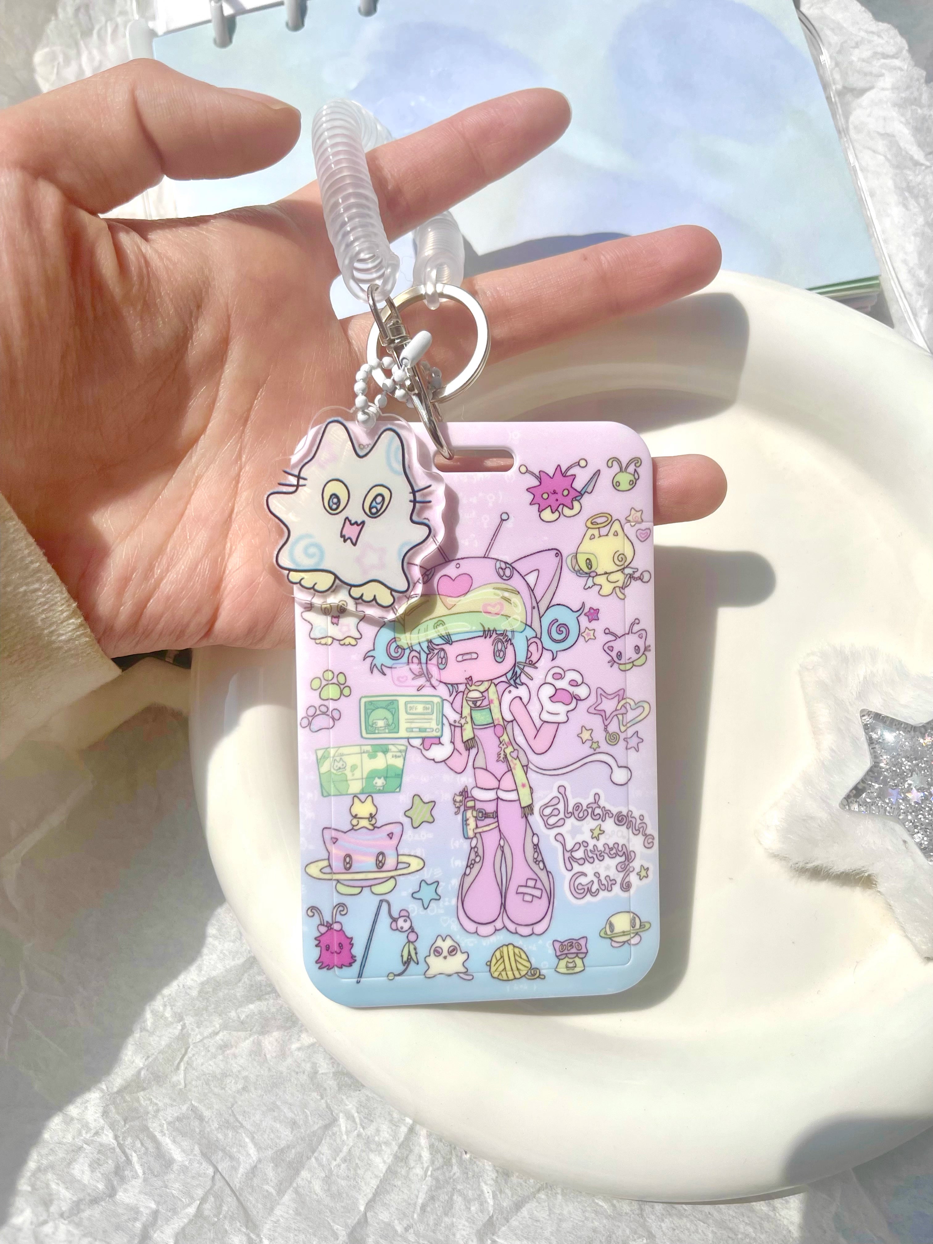 Sunonebird Cyber Kitty Girl Card Case